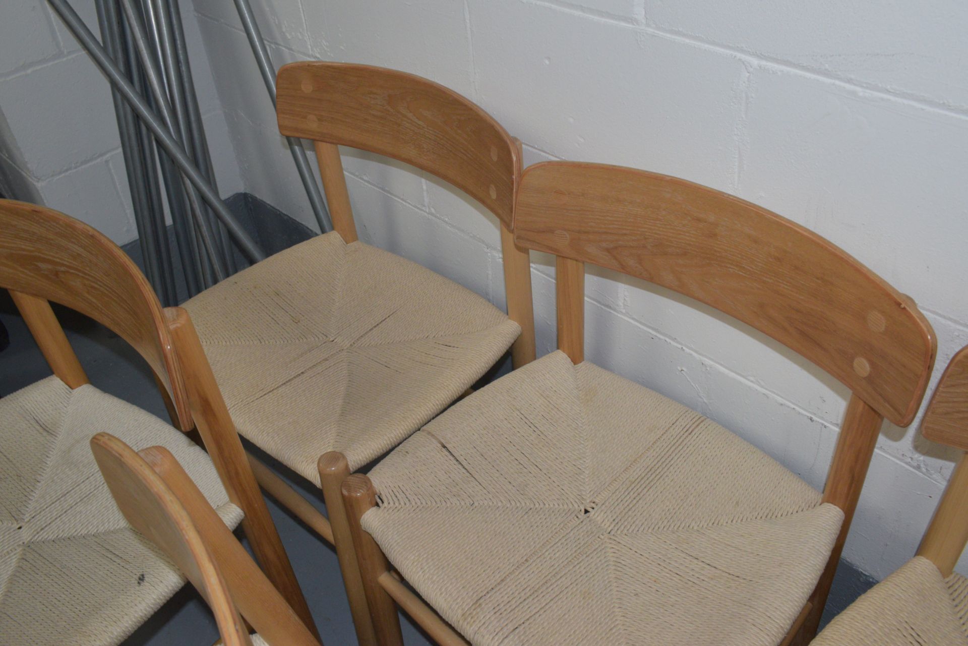 6 x Dining Chairs Featuring a Beech Wood Construction and Rattan Seats - Dimensions: H45/78 x W50 - Image 5 of 7