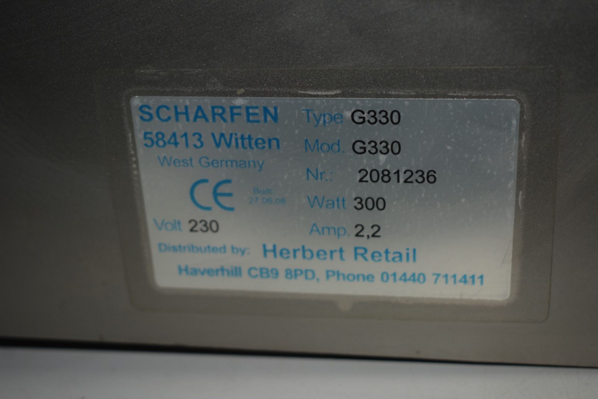 1 x Scharfen G330 mm 13" Gravity Bacon Deli Butchery Slicer - 230w - RRP £2,878 - Image 8 of 12