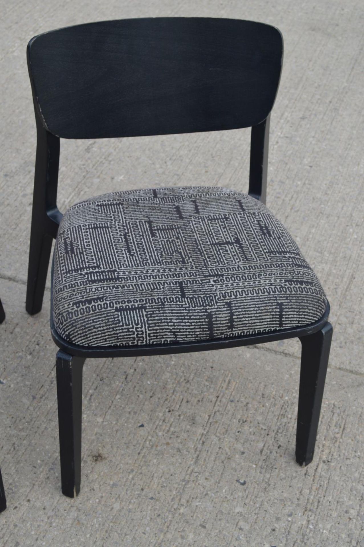 10 x Retro Style Restaurant Dining Chairs Featuring a Black Finish and Padded Seat Pads - Image 6 of 19