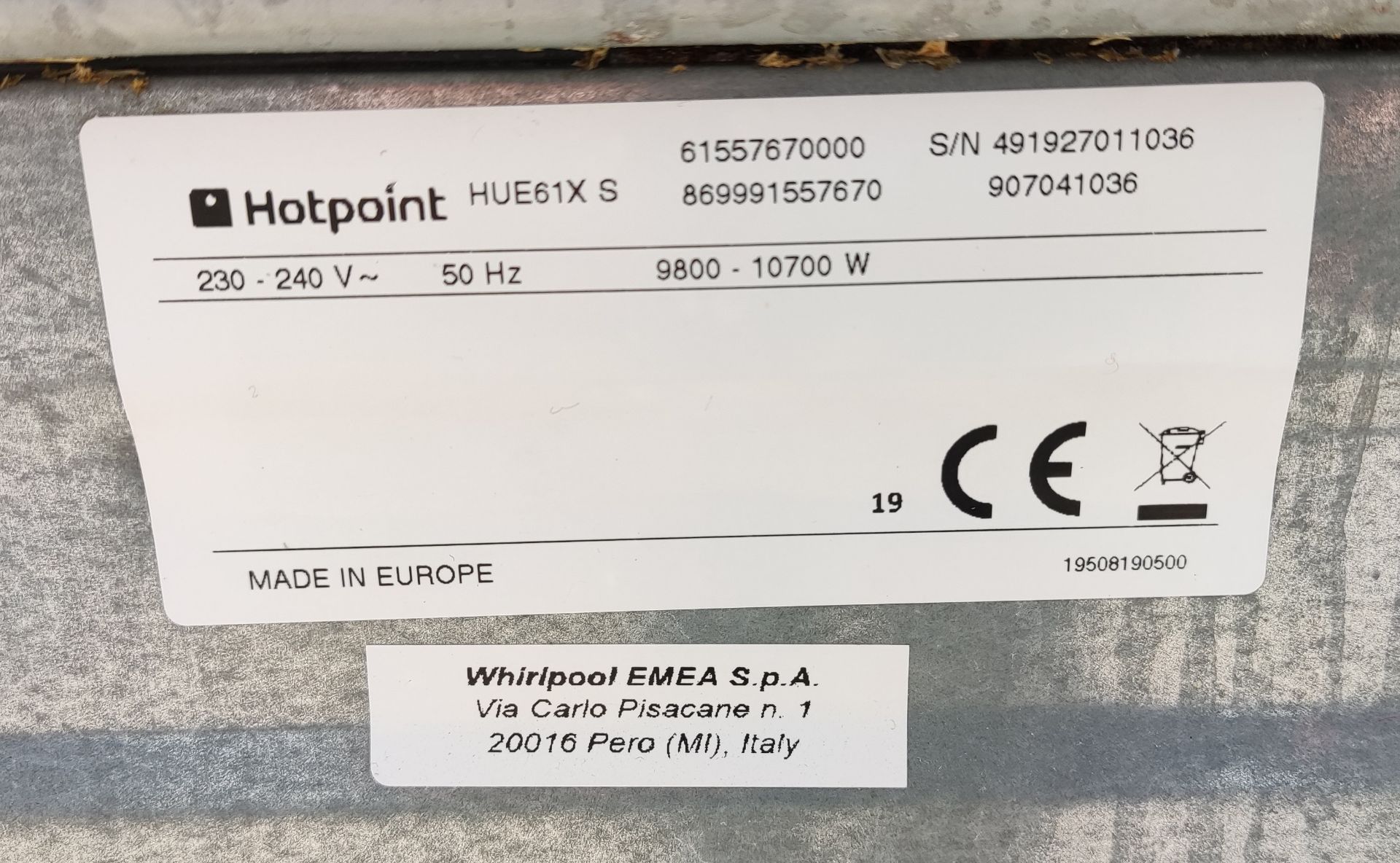 1 x HOTPOINT Ultima Hue61X Freestanding Electric Ceramic Cooker - Image 4 of 23