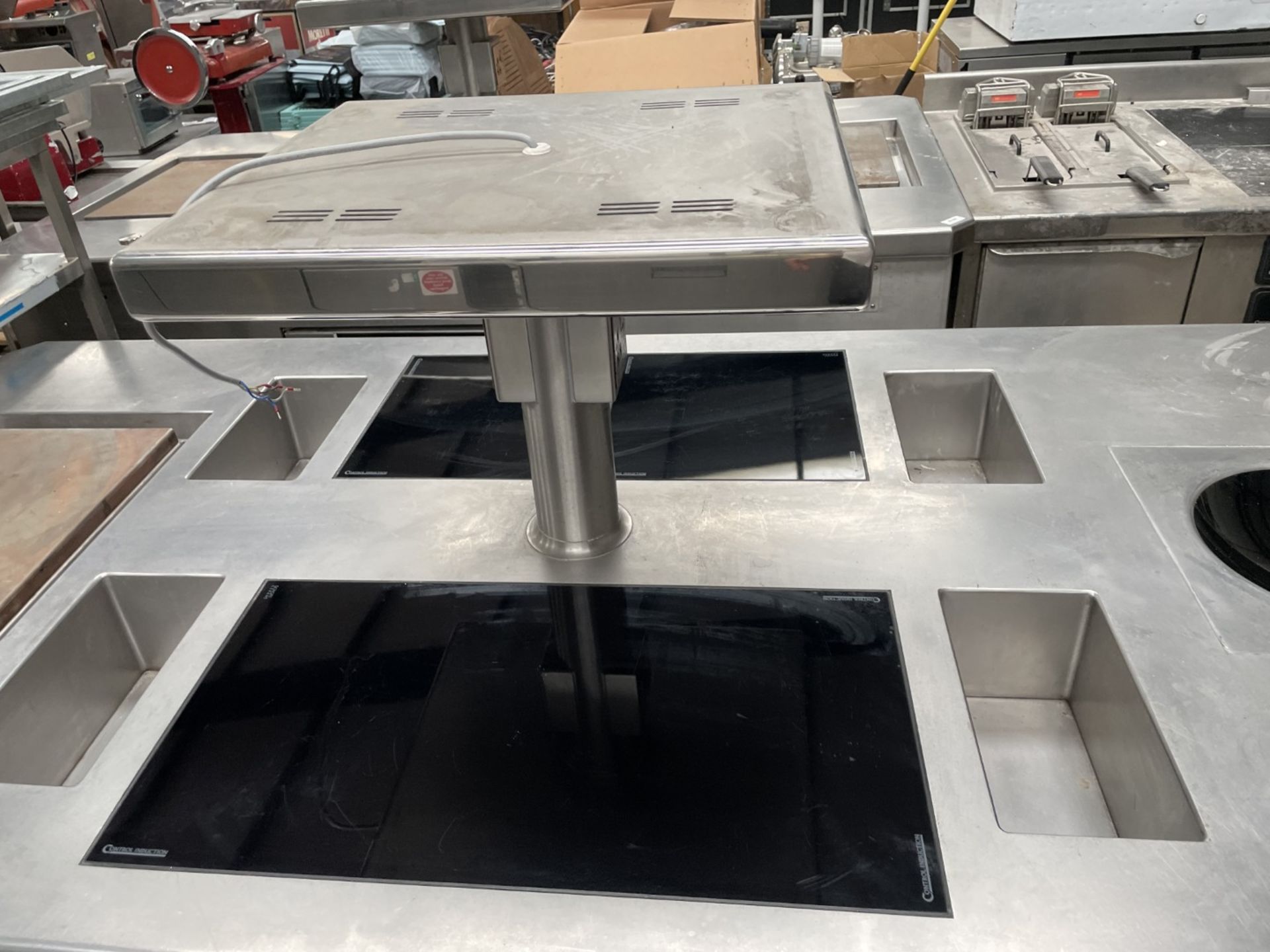 1 x Commercial Central Kitchen Cooking Island Featuring Two Control Induction Cooking Hobs, Blue Sea - Image 25 of 30