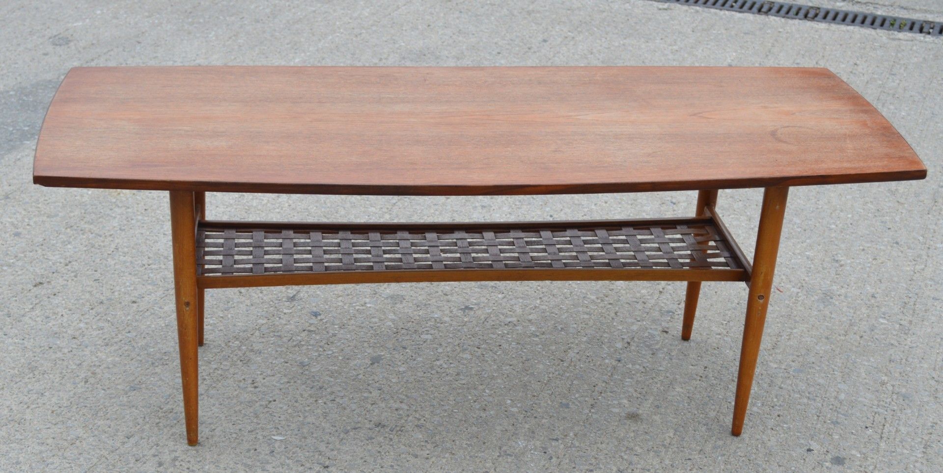 1 x Mid Century Scandinavian Teak Coffee Table Designed by Albert Larson - H50 x W136 x D54 cms - Image 7 of 16