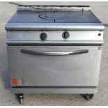 1 x Falcon Dominator Plus Solid Top Natural Gas Bullseye Oven Range Cooke with Castors