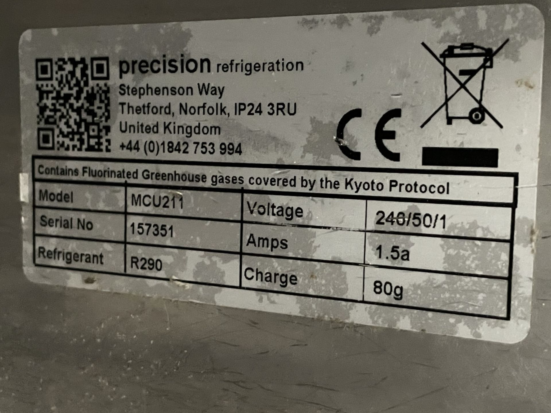 1 x Precision Two Door Countertop Preparation Fridge - Model MCU211 - 240v - Image 15 of 16