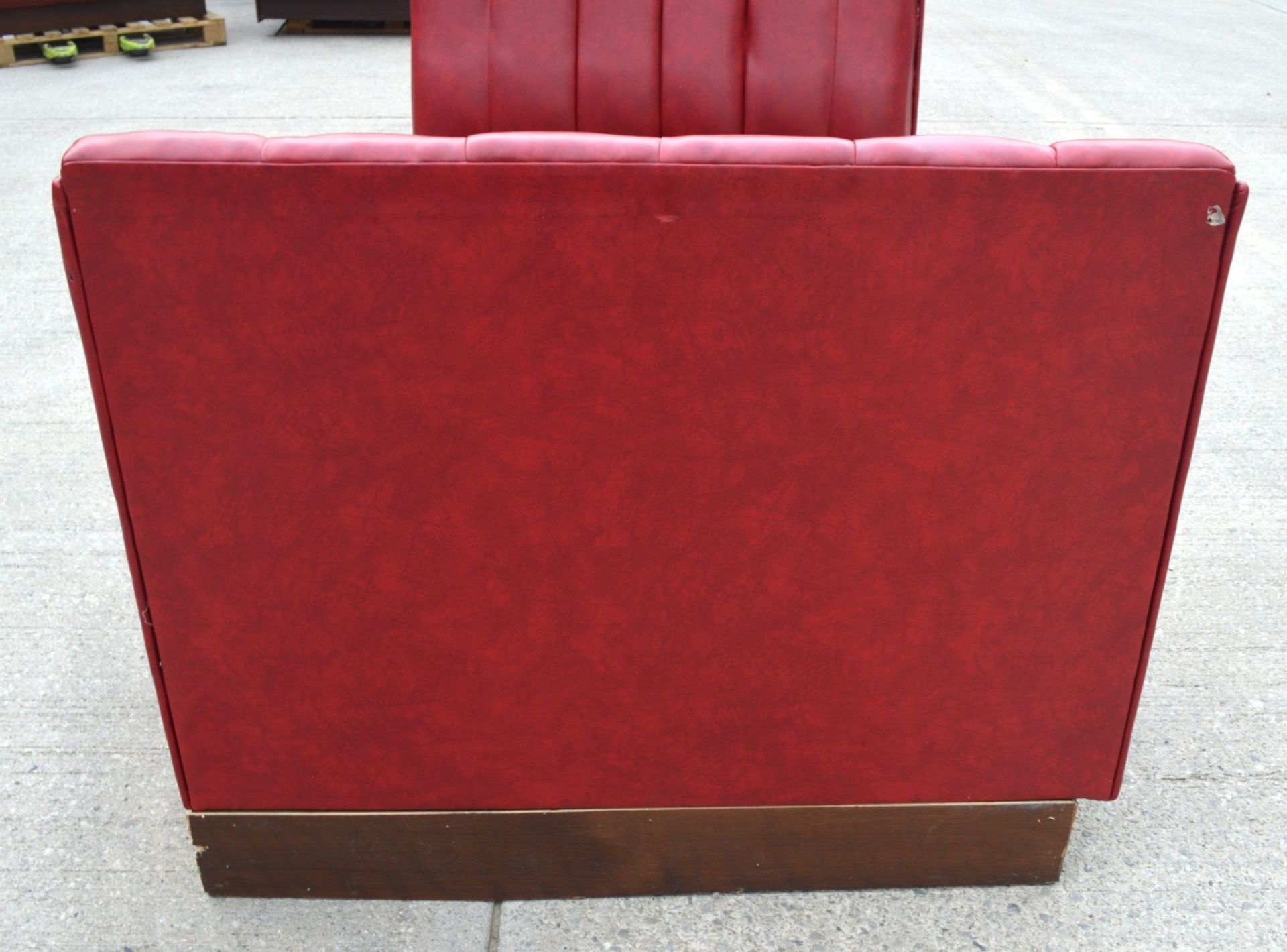 1 x Collection of Restaurant / Bar Seating Booths Suitable for Upto 8 Persons - Deep Red Faux - Image 7 of 15
