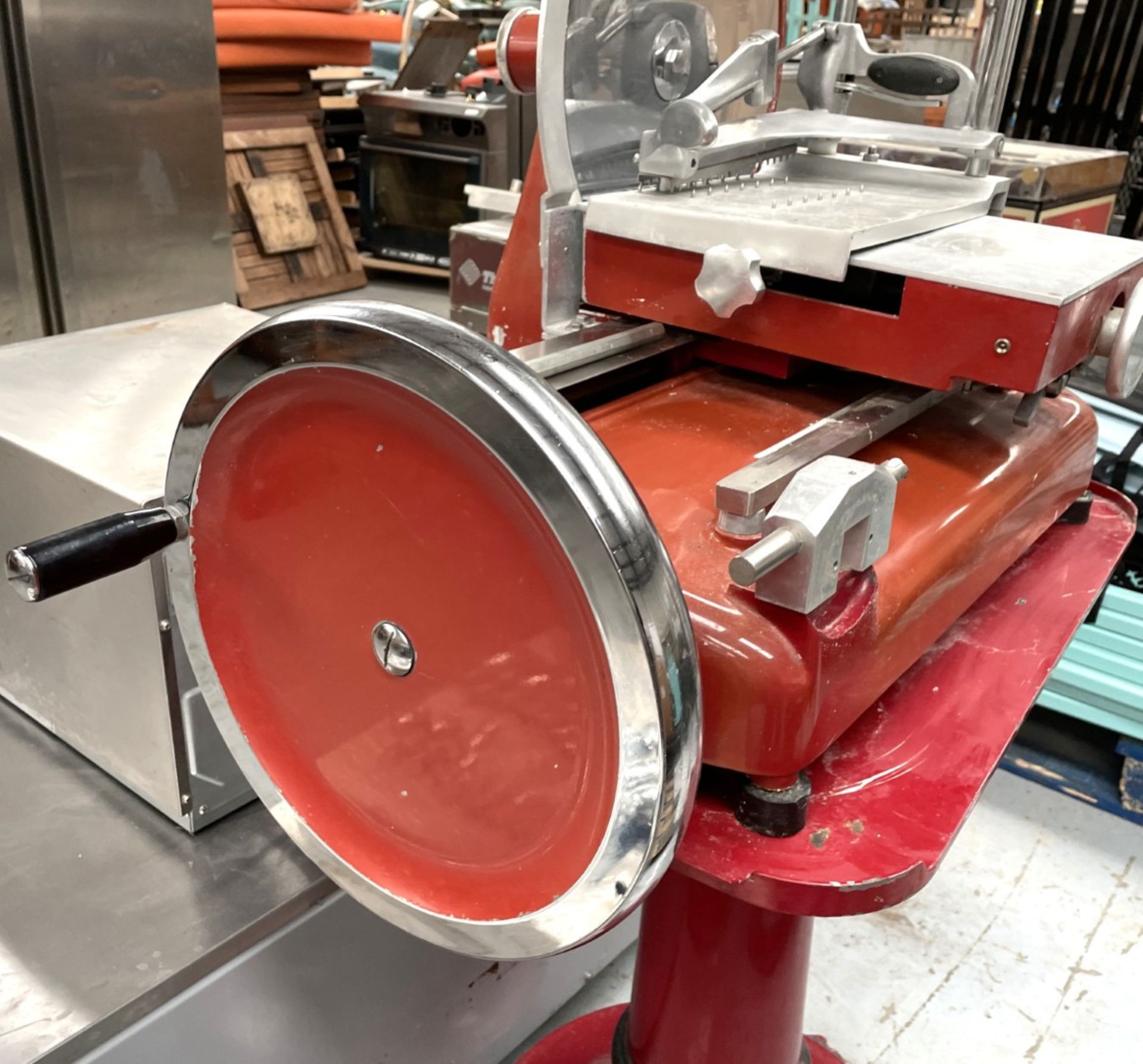 1 x FAC Manual Valono 350mm Meat Slicer with Stand - Model: F350 - 240v - Image 16 of 20