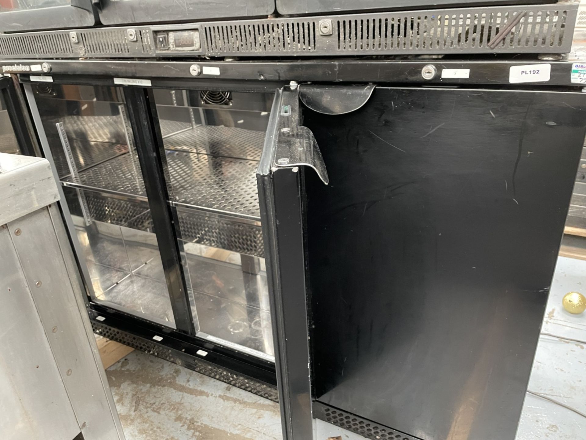 1 x Precision Triple Door Backbar Bottle Cooler - Solid Doors Finished in Black - Model BBS1350 - Image 5 of 9