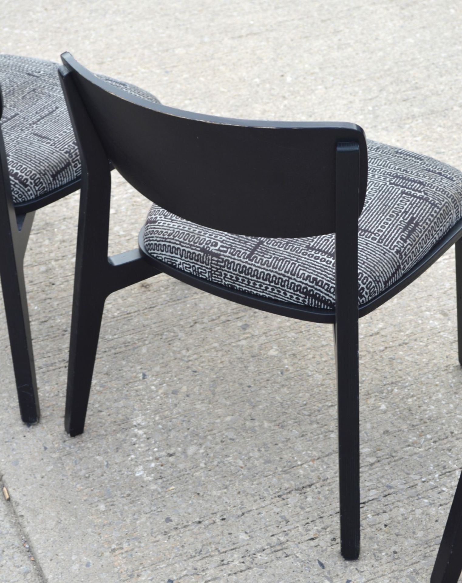 10 x Retro Style Restaurant Dining Chairs Featuring a Black Finish and Padded Seat Pads - Image 17 of 19