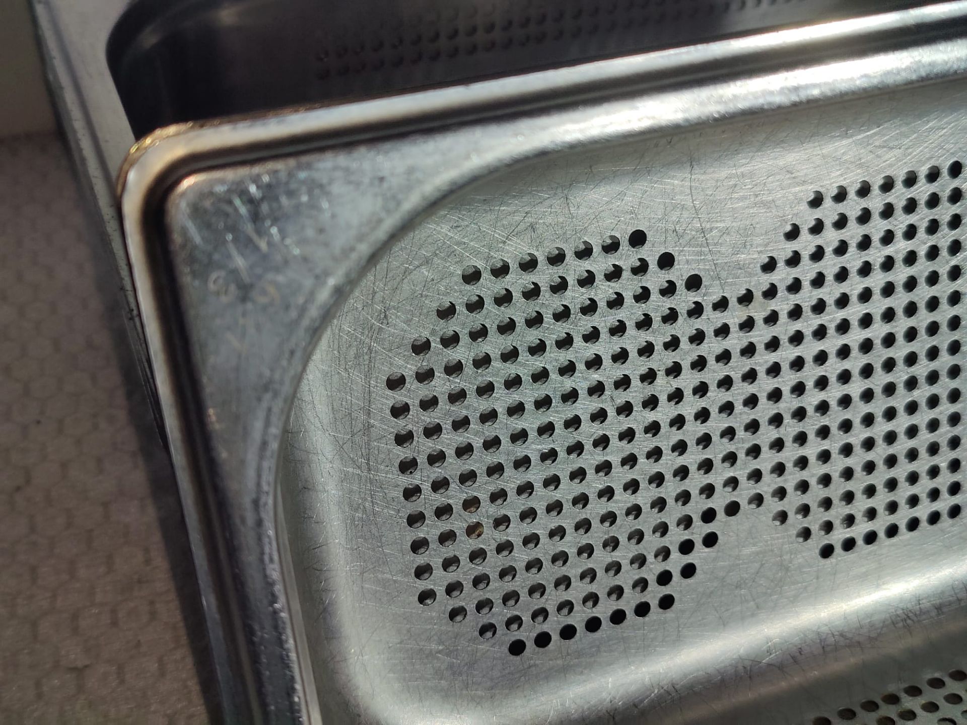 7 x Stainless Steel Perforated Gastronorm Pan - Size: H6 x 32.5 x 17.5 cms - CL011 - Ref: NCE165 Mez - Image 2 of 6