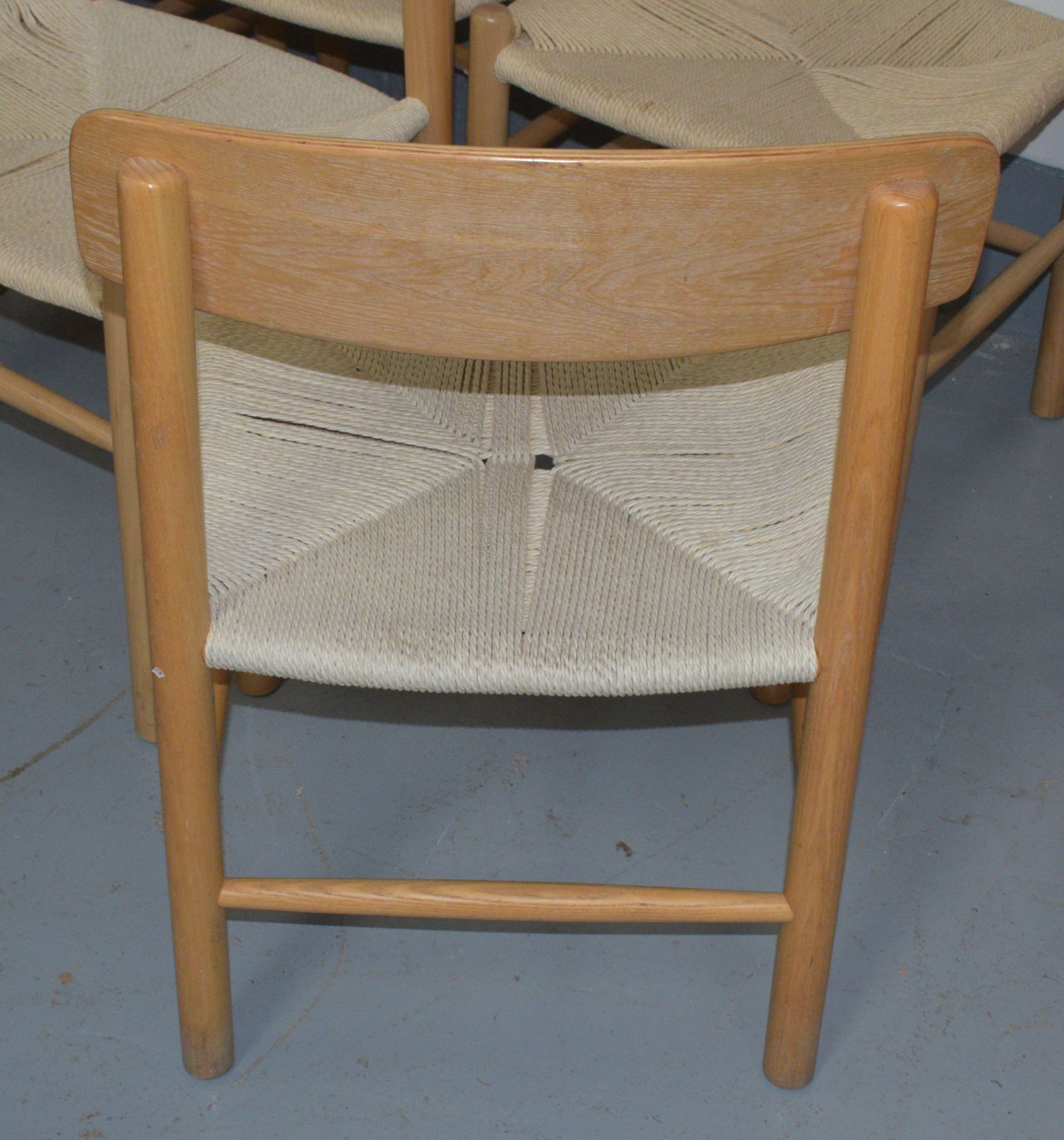 6 x Dining Chairs Featuring a Beech Wood Construction and Rattan Seats - Dimensions: H45/78 x W50 - Image 7 of 7