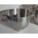 4 x Stainless Steel Mixing Bowls with Handles - Dimensions: H20.5 x W26.5 cms