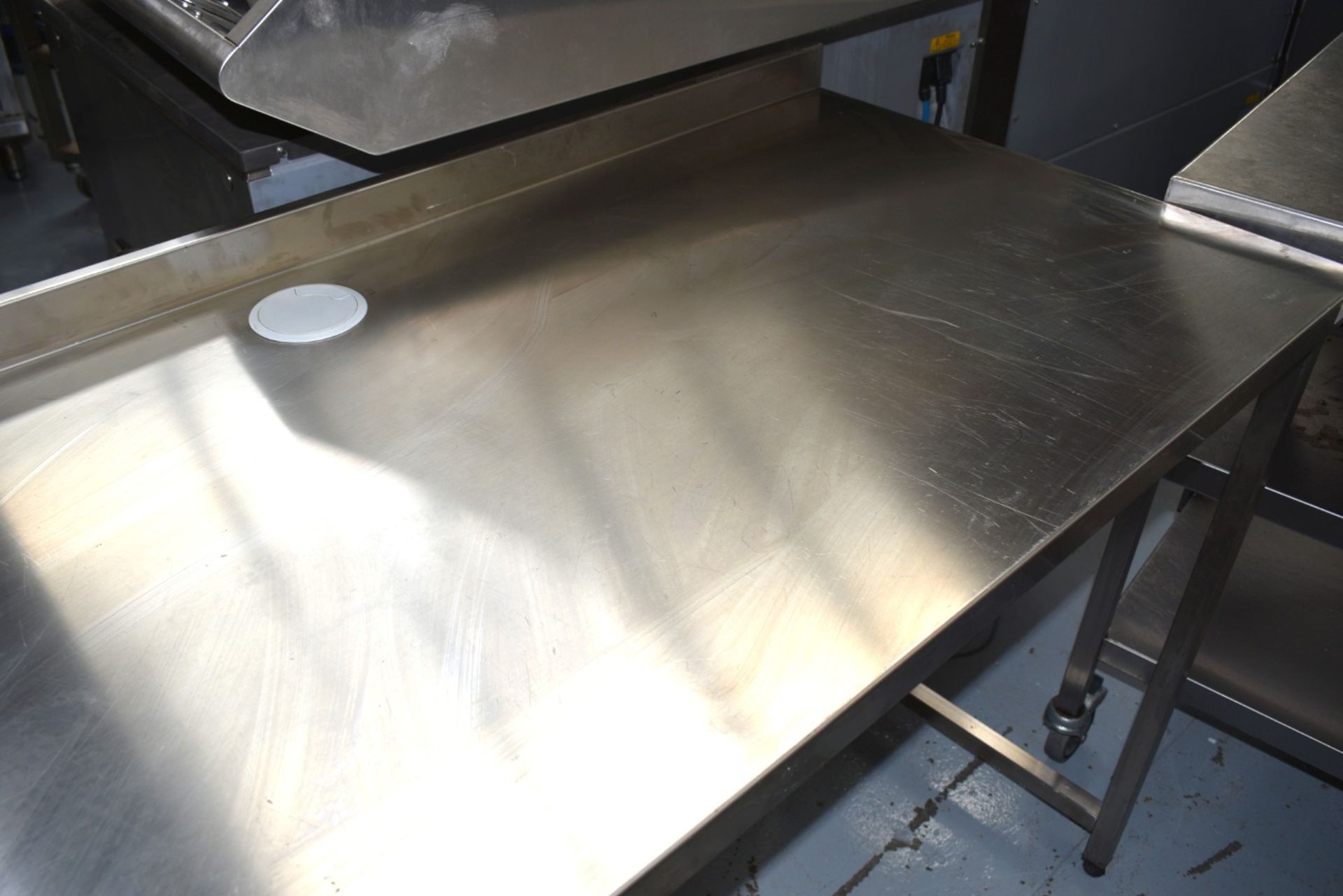 1 x Stainless Steel Preparation Table Featuring Space for Undercounter Appliances, Upstand - Image 4 of 7