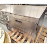 1 x Adande VCS Double Drawer Counter Fridge Freezer - Dimensions: H85 x W110 x D70 cms