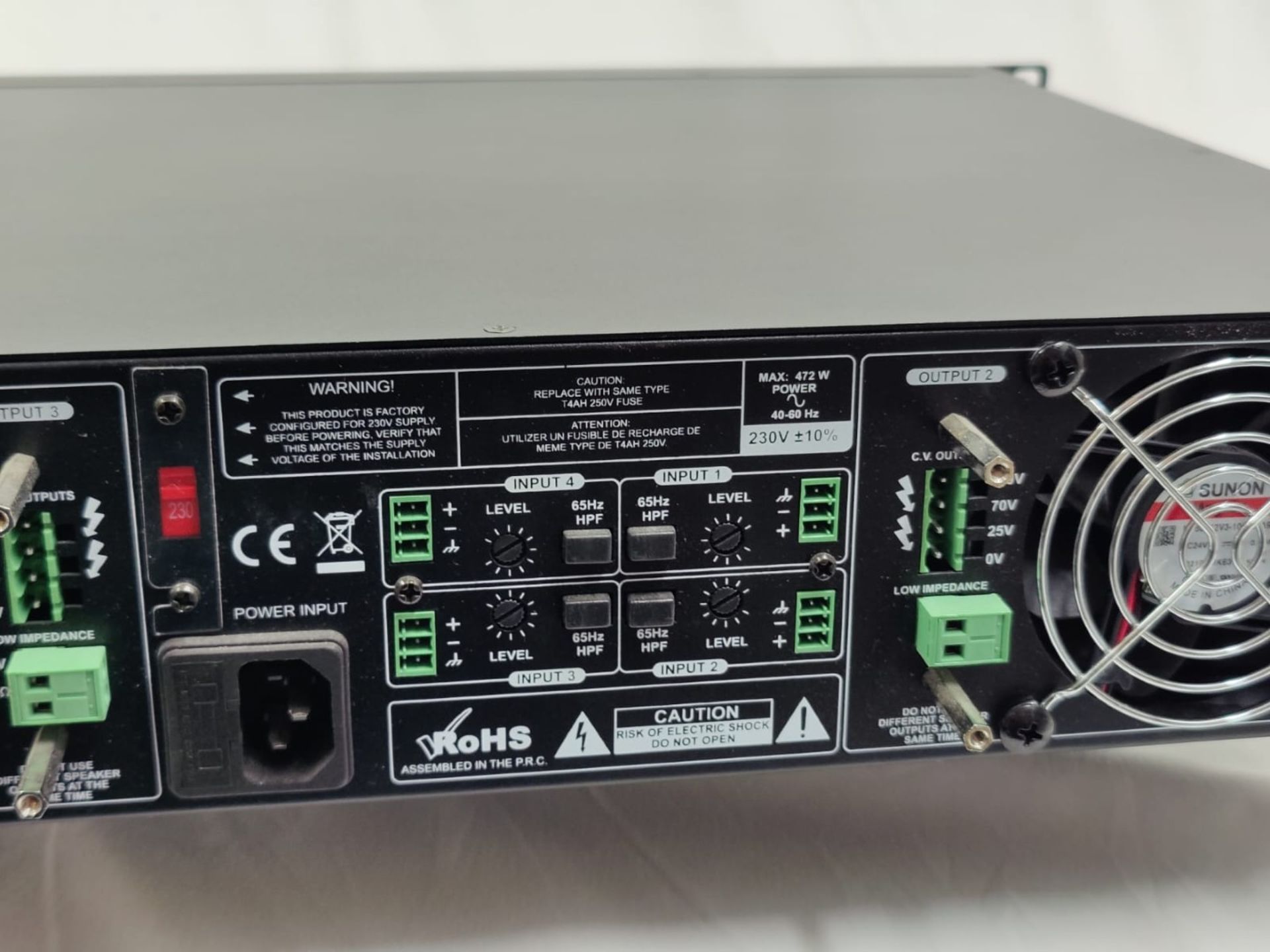 1 x CLOUD Contractor Series 4 Channel Power Amplifier - Model VA4120 - 120W Per Output Channel - Image 6 of 8