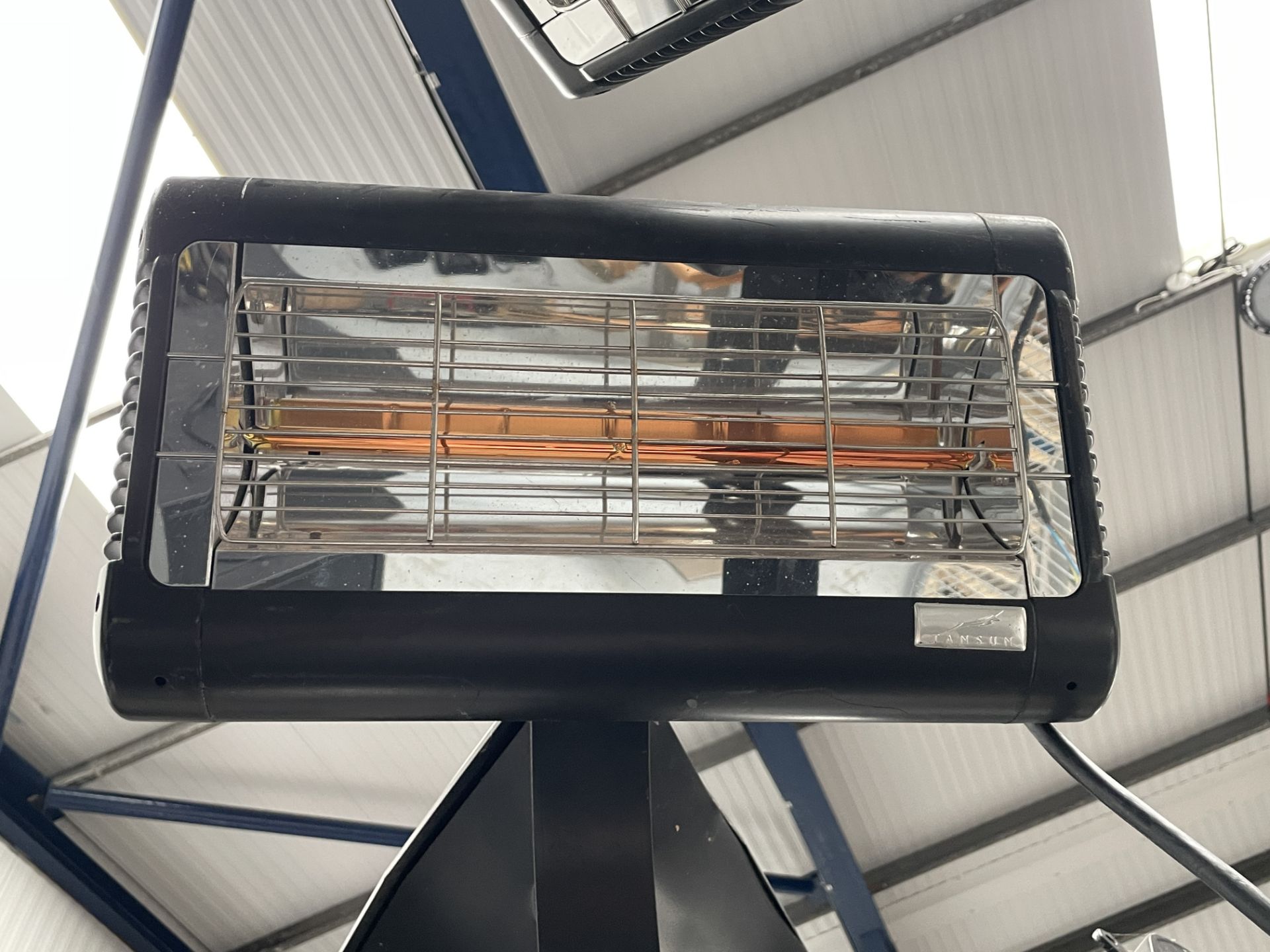 1 x Tansun Sorrento Upright Freestanding Triple Infrared Heater - Comes on a Weighted Mobile Base - Image 2 of 10