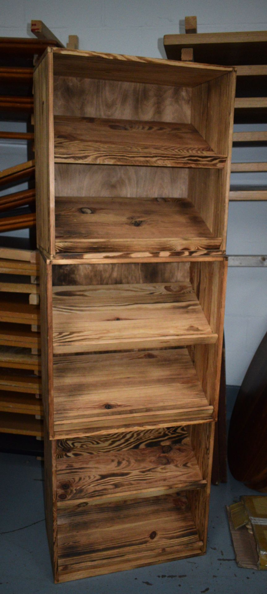 1 x Upright Wine Bottle Display Cabinet Plus Three Matching Bottle Shelf Units - Features Bottle - Image 2 of 7