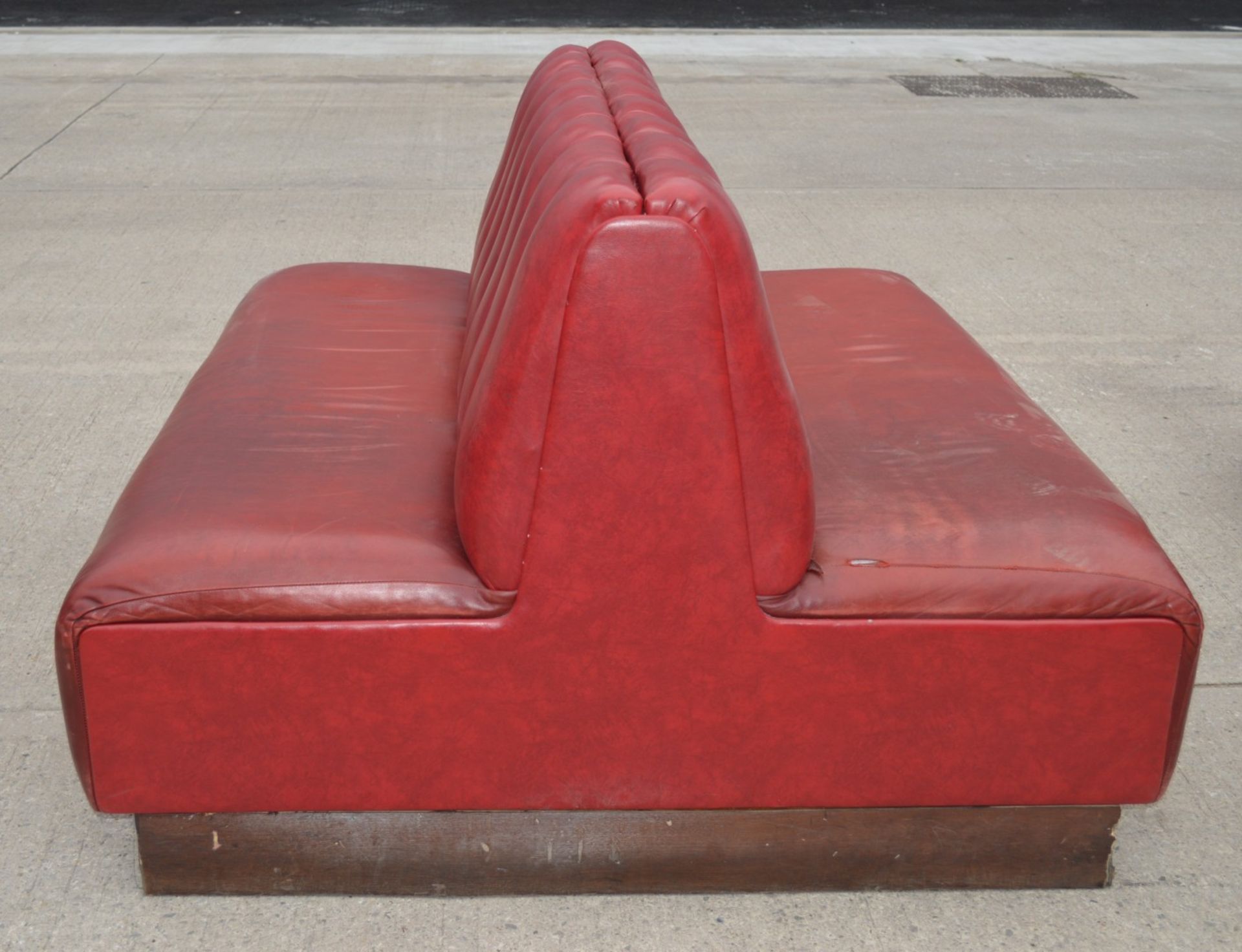 1 x Collection of Restaurant / Bar Seating Booths Suitable for Upto 8 Persons - Deep Red Faux - Image 6 of 15