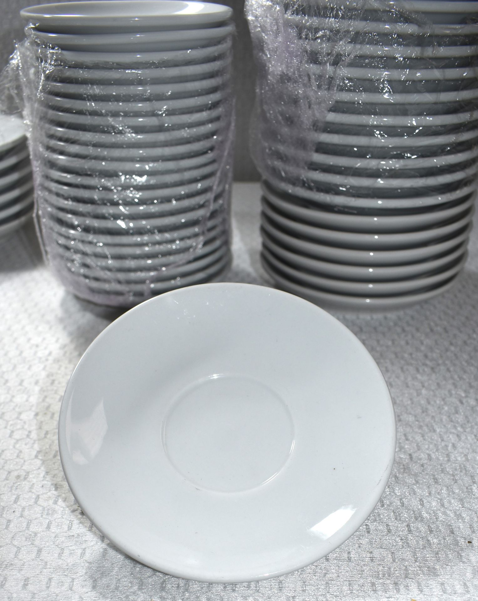 45 x WhitePorcelain Club HouseSaucers - Sizes Include 14cms and 12cms - Image 3 of 3