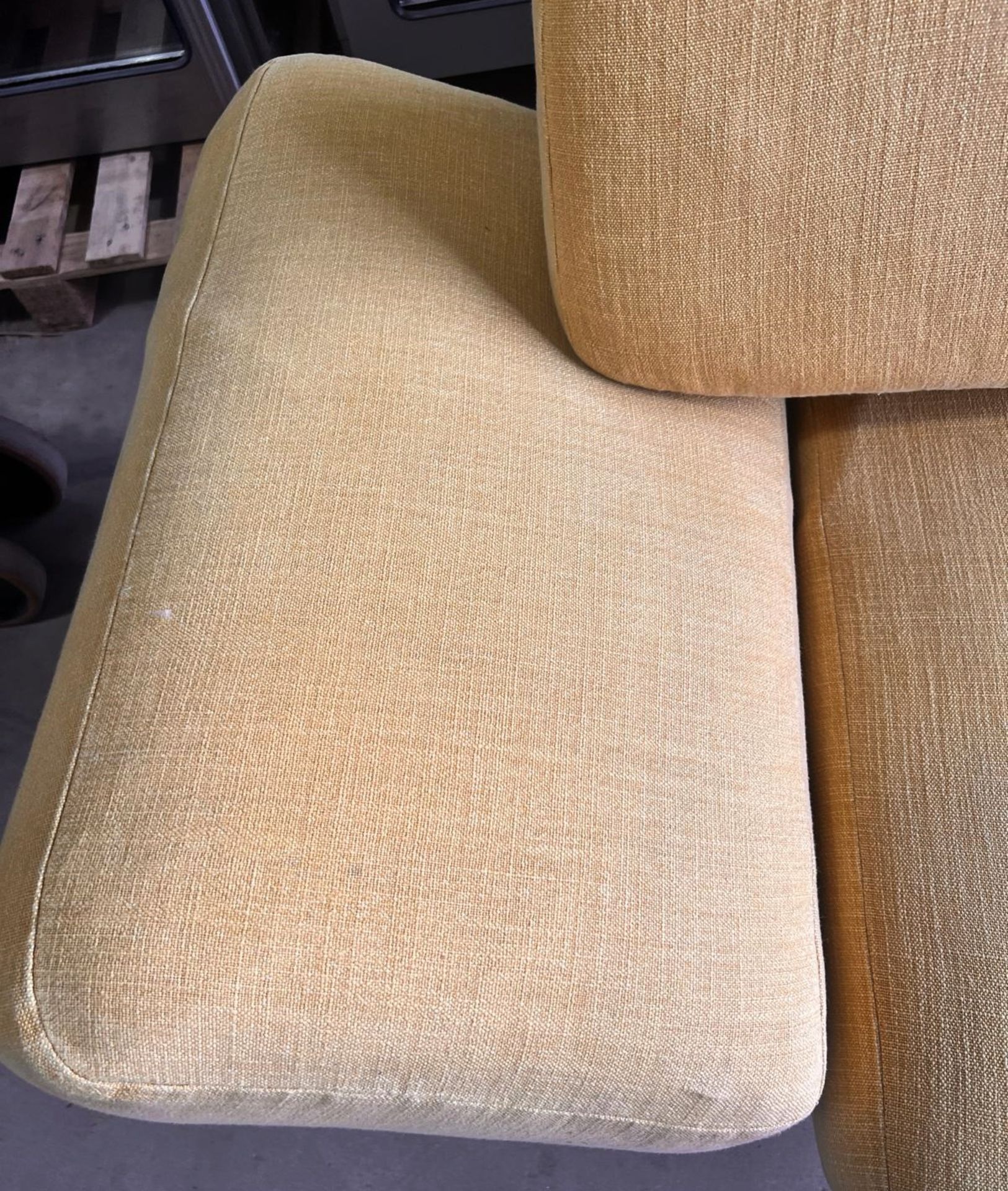 1 x Vintage-inspired Danish-style Low Profile 2.7-Metre Long Commercial Wooden Lounge Sofa - Image 4 of 11