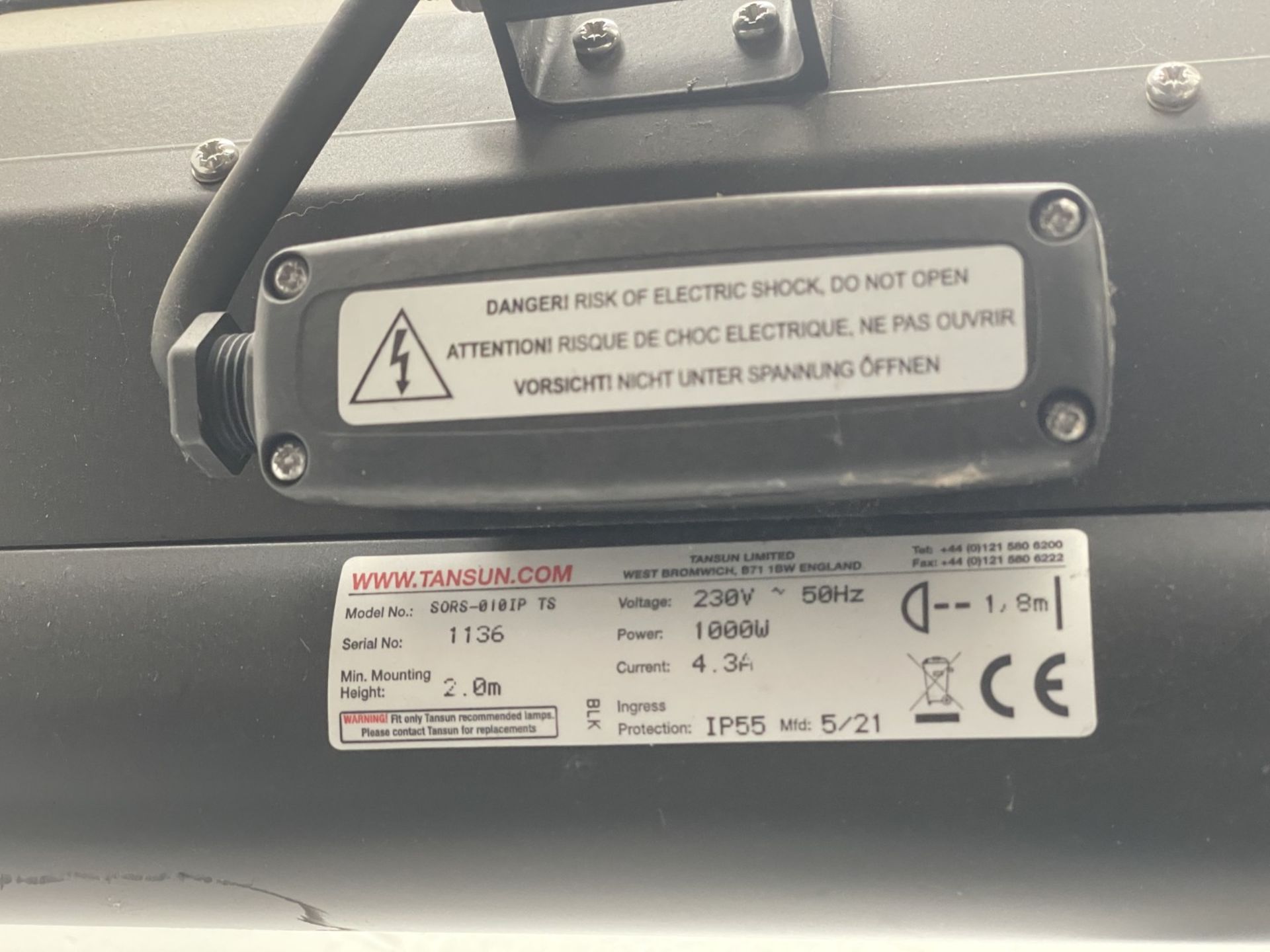 1 x Tansun Sorrento Upright Freestanding Triple Infrared Heater - Suitable for Indoor or Outdoor Use - Image 3 of 15