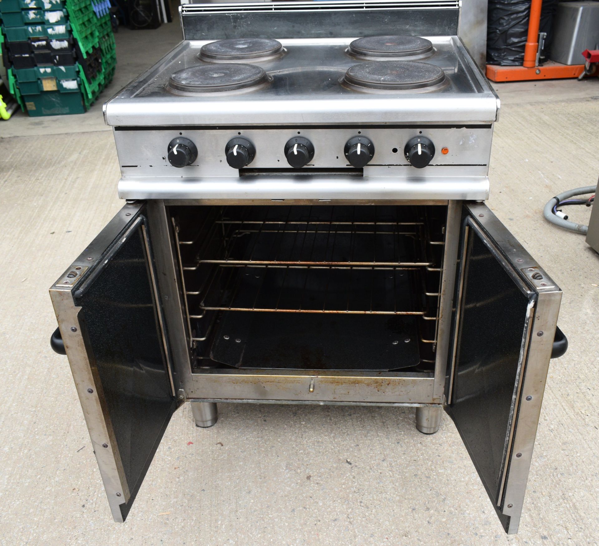 1 x Falcon Four Plate Electric Range Cooker - Dimensions: H87 x W70 x D66 cms - Image 10 of 13