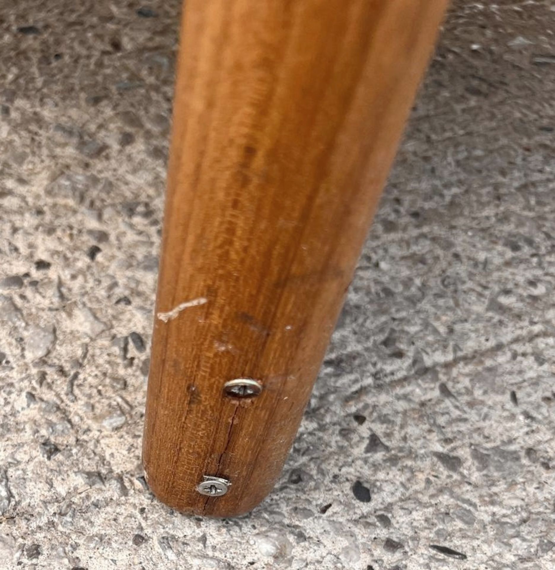 1 x Vintage Mid-Century Low Profile 2-Metre Long Commercial Wooden Conservatory Lounge Sofa - Image 2 of 13