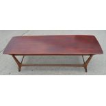 1 x Mid Century Webe Meublen Danish Teak and Mahogany Coffee Table - Dimensions: H44 x W150 x D50 cm
