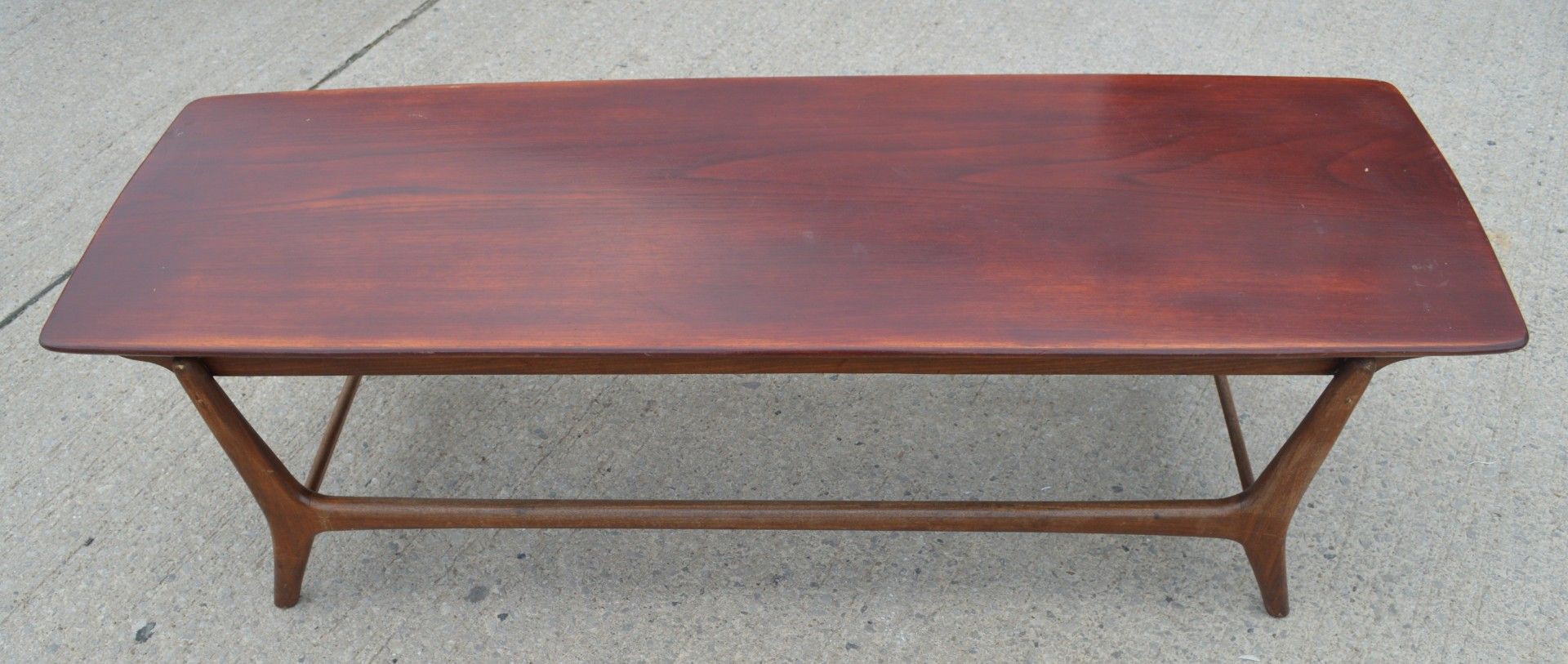 1 x Mid Century Webe Meublen Danish Teak and Mahogany Coffee Table - Dimensions: H44 x W150 x D50 cm