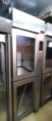 1 x Eurofours Roll Double Bakers Proofing Cabinet - Type 46d - Stainless Steel - H230 x W65 x D97 cm