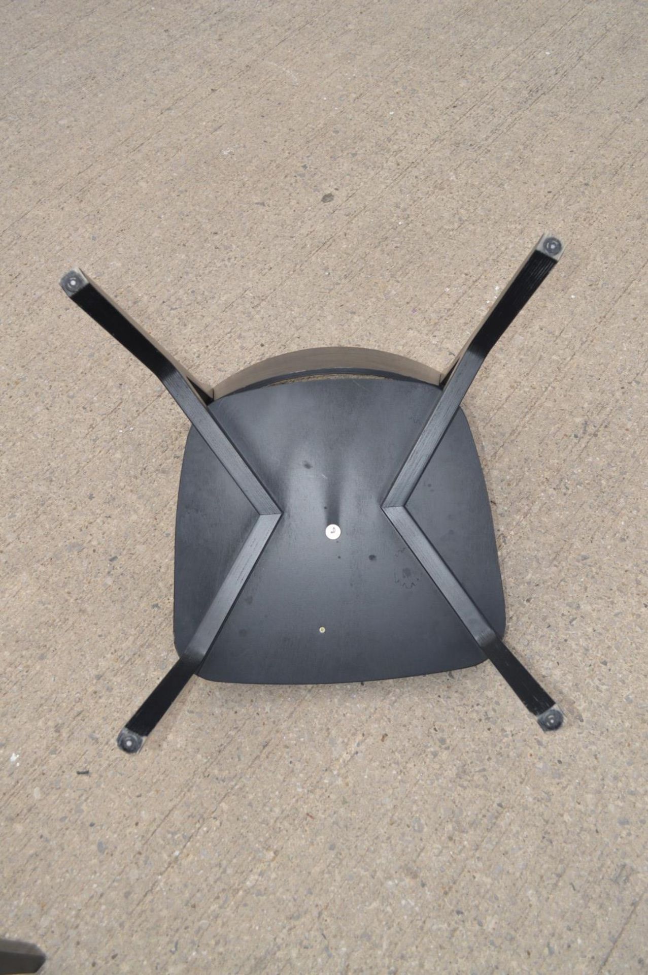 10 x Retro Style Restaurant Dining Chairs Featuring a Black Finish and Padded Seat Pads - Image 2 of 19