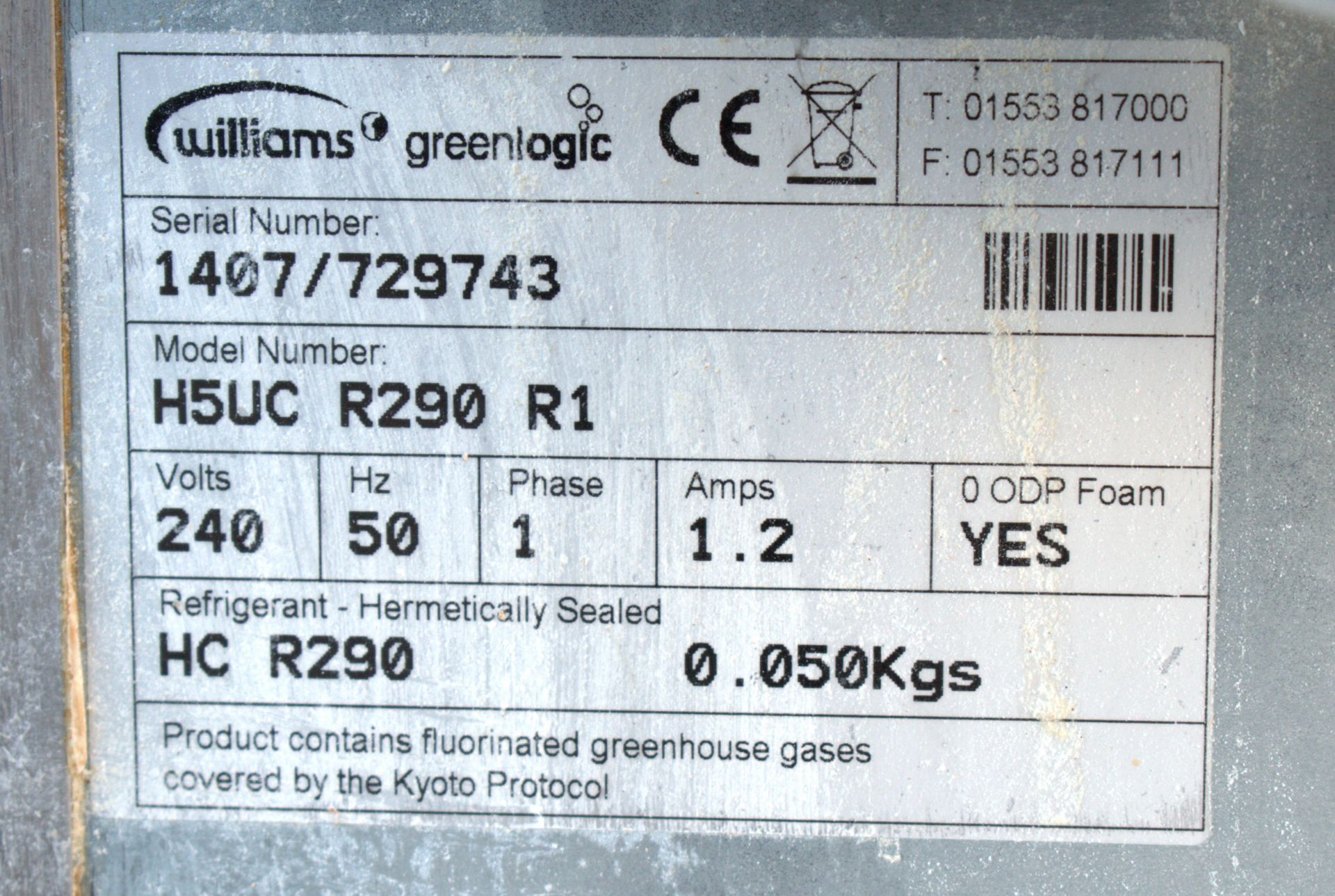 1 x WILLIAMS H5UC Single Door Under-Counter Stainless Commercial Fridge - Image 17 of 20