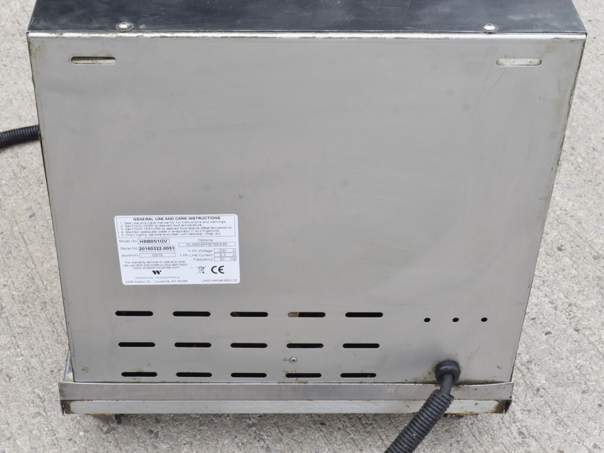 1 x Winston CVap Food Holding Cabinet - Model HBB0N1GV - 230v - Dimensions: H40 x W41 x D68 cms - Image 8 of 11