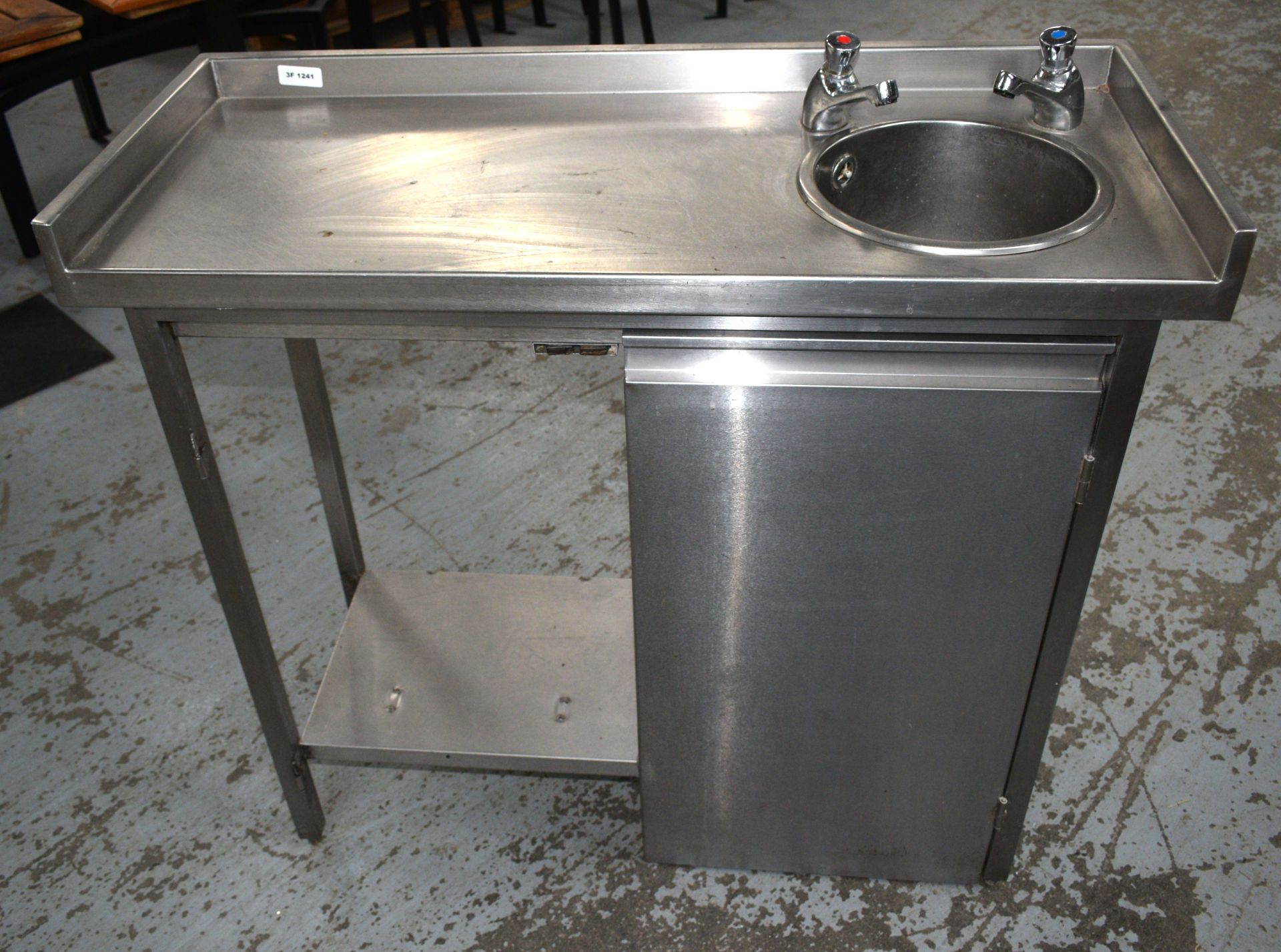 1 x Stainless Steel Sink Unit Featuring a Removable Wash Bowl, Prep Area and Undershelf - - Image 4 of 6