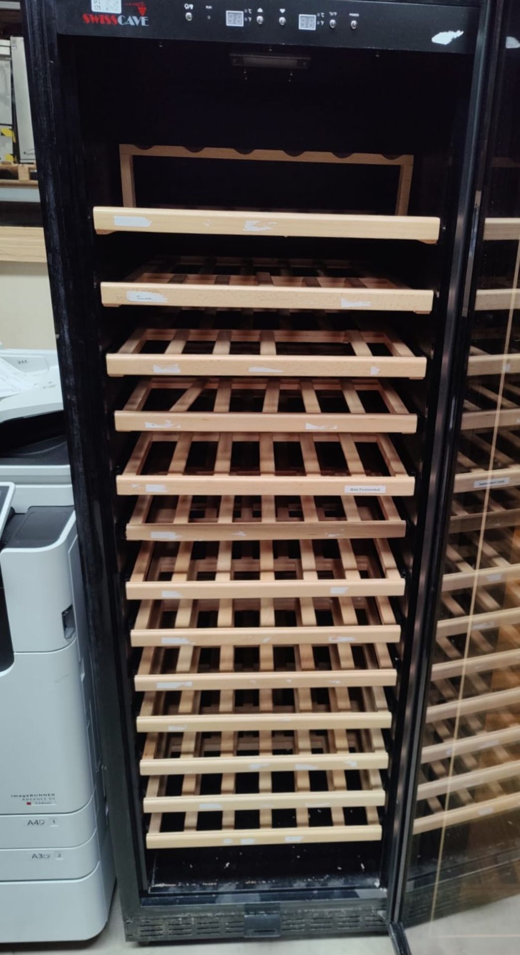 1 x Swiss Cave Upright Single Door Wine Bottle Cooler - Contemporary Smoked Glass Finish - Image 6 of 7