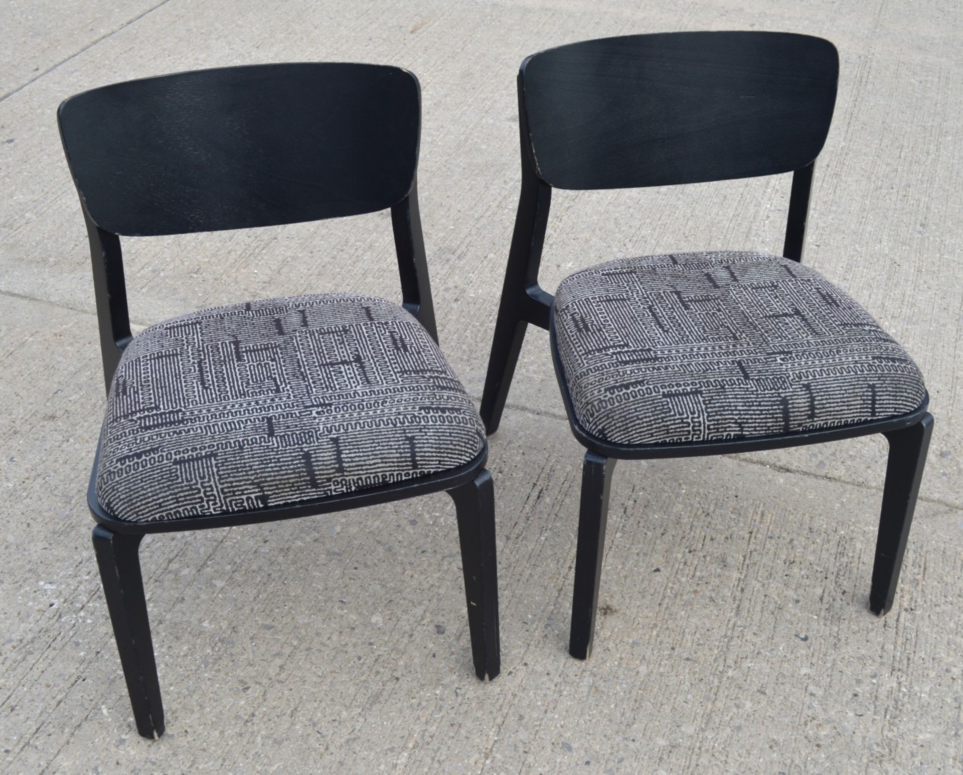 10 x Retro Style Restaurant Dining Chairs Featuring a Black Finish and Padded Seat Pads - Image 18 of 19