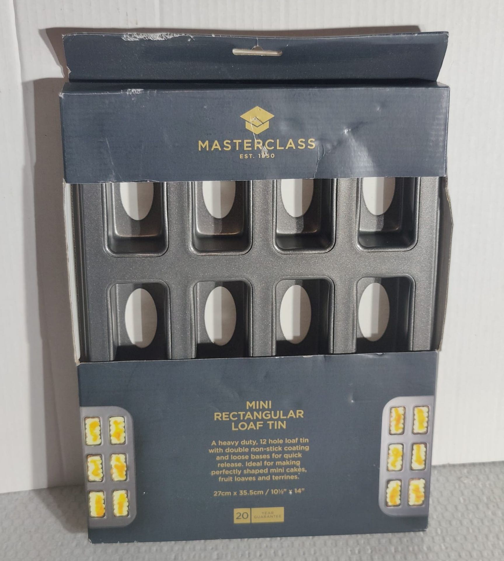 1 x Masterclass Heavy Duty Mini Rectangular Loaf Tin - Unused in Original Packaging