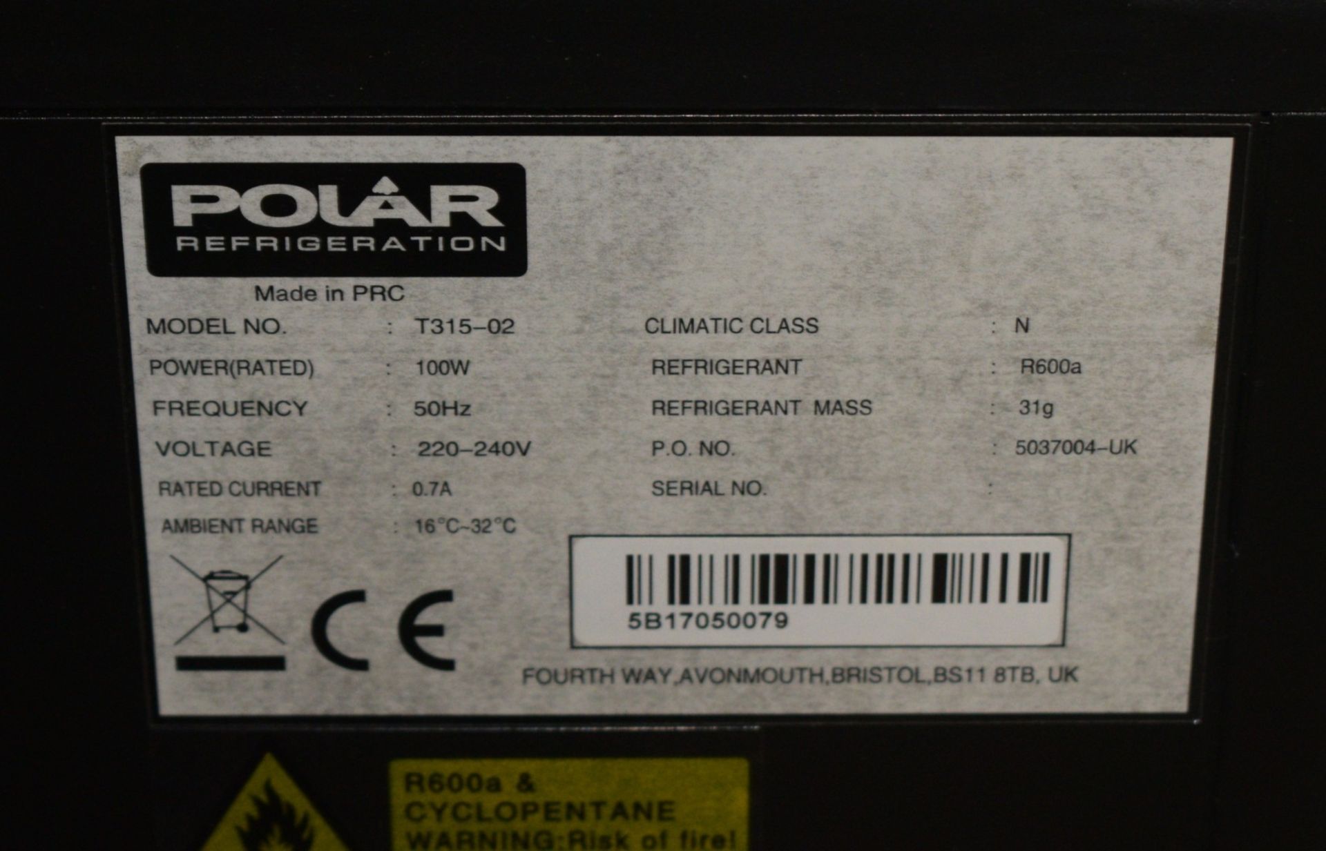 1 x Polar T315 Countetop Ice Cube Maker - Capacity 11kg - 230v - Dimensions: H38 x W30 x D38 cms - Image 4 of 7