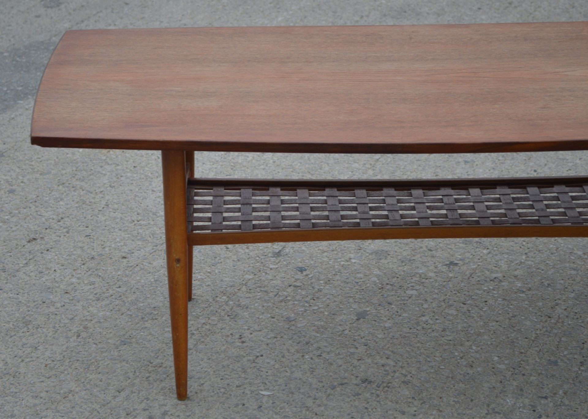 1 x Mid Century Scandinavian Teak Coffee Table Designed by Albert Larson - H50 x W136 x D54 cms - Image 8 of 16