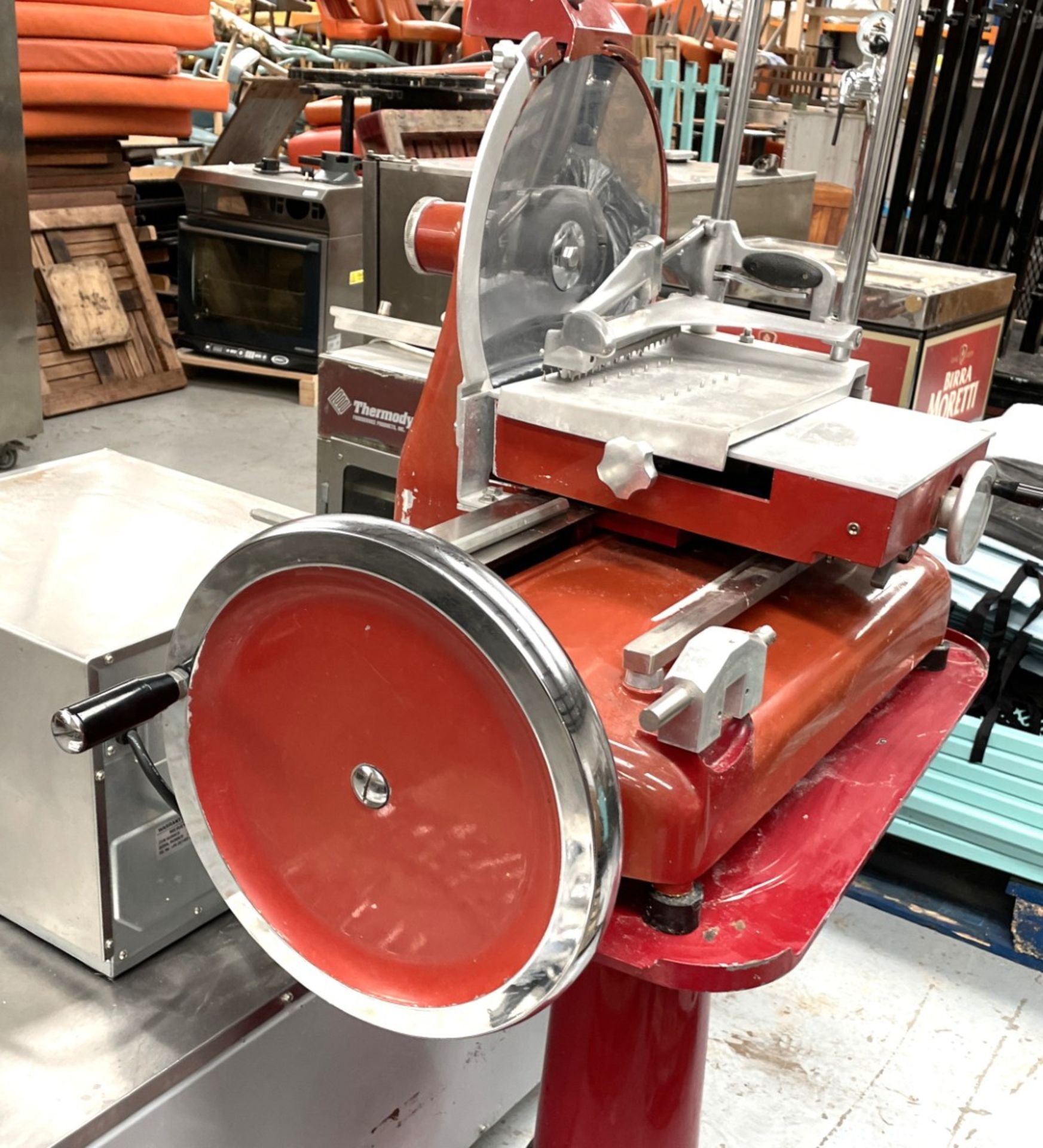 1 x FAC Manual Valono 350mm Meat Slicer with Stand - Model: F350 - 240v - Image 9 of 20