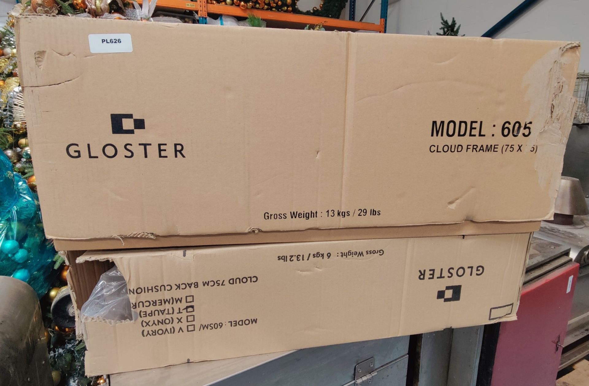 1 x Gloster 605 75x75cm Cloud Chair Frame and 60SM Taupe Back Rest - New and Boxed - Image 3 of 5