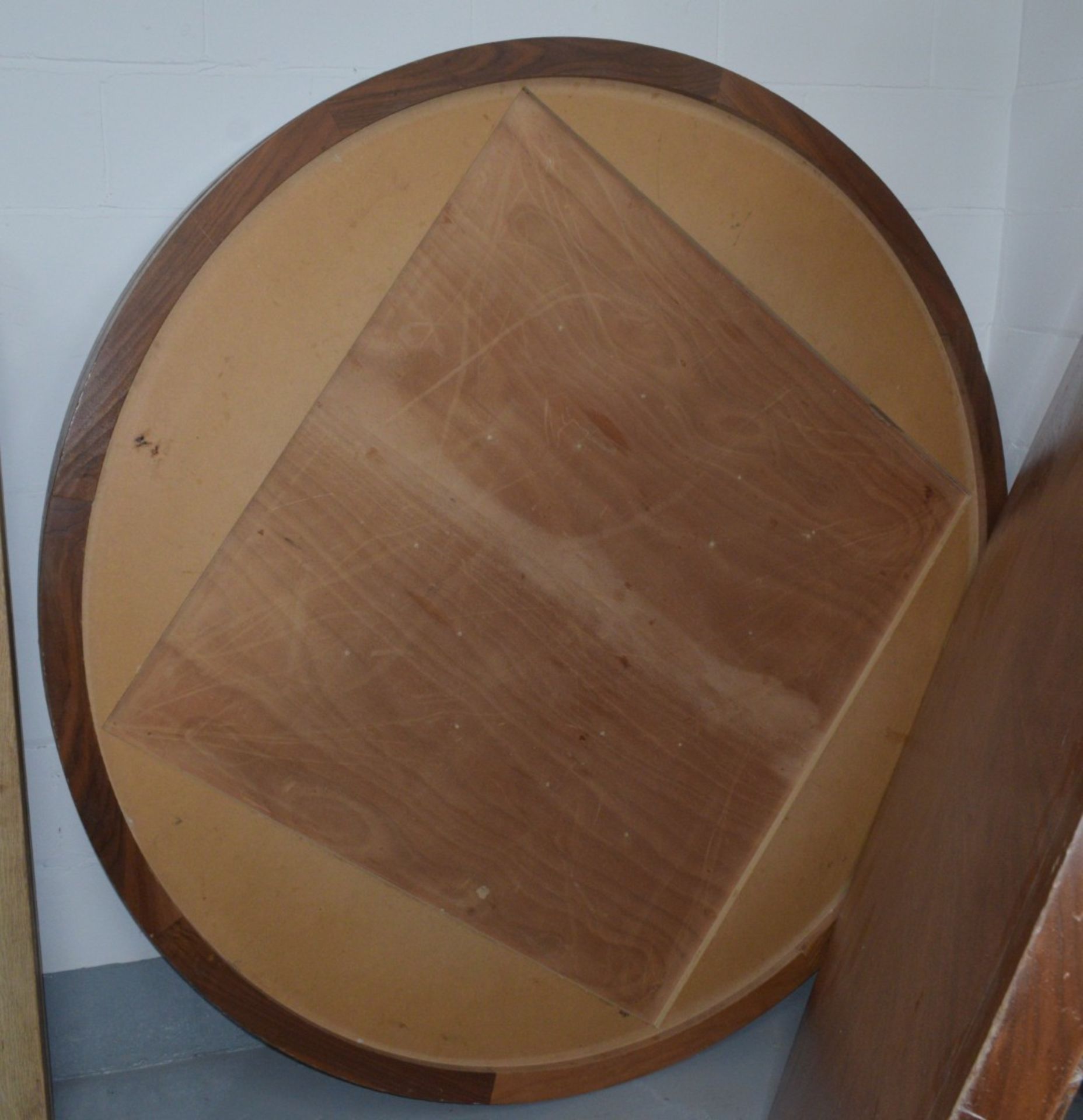 1 x Banqueting 1.8m Quarter Bookmatched Walnut Veneer Restaurant Table - Image 3 of 3