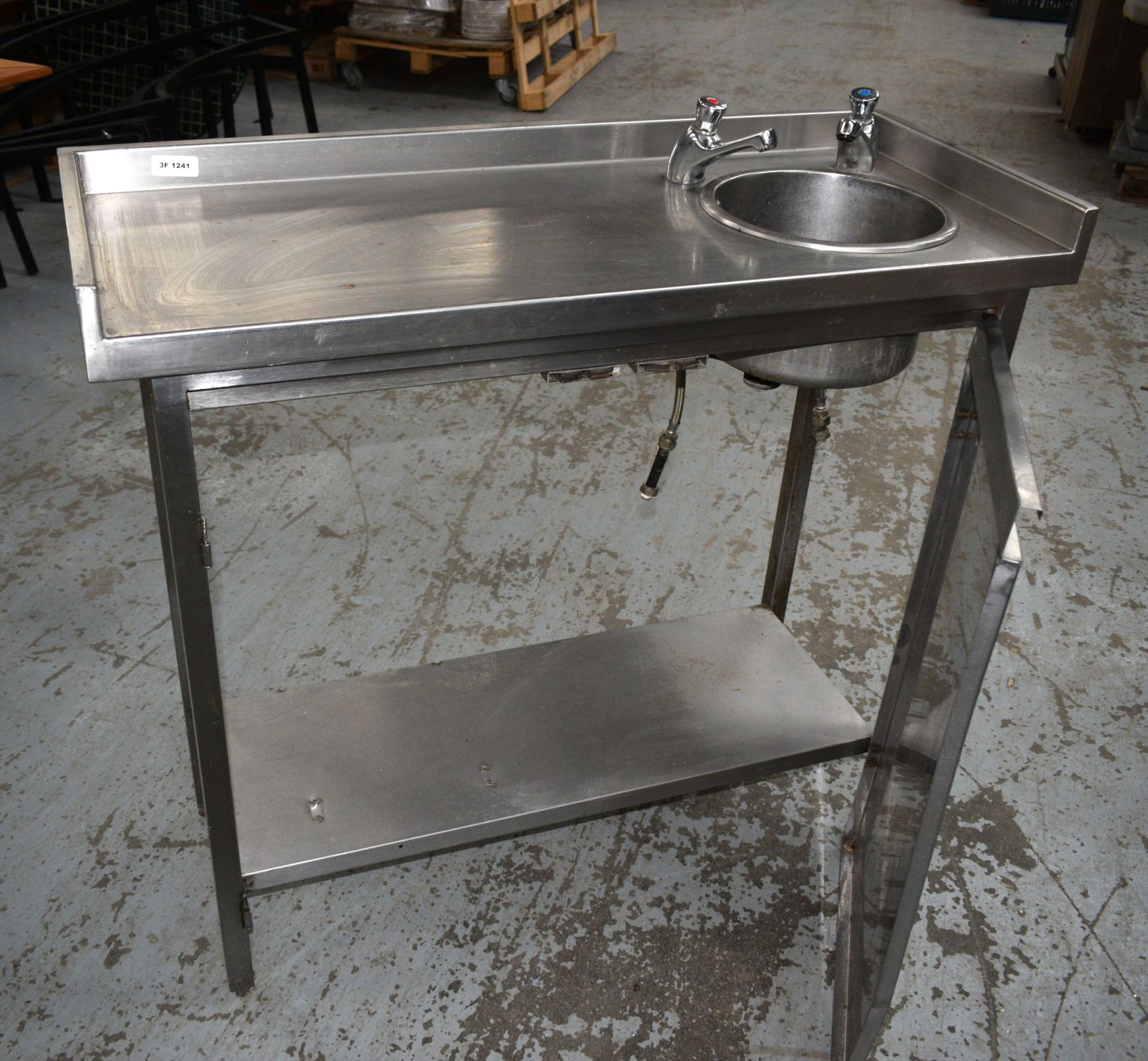 1 x Stainless Steel Sink Unit Featuring a Removable Wash Bowl, Prep Area and Undershelf - - Image 3 of 6