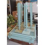 8 x Interlocking Heavy Duty Diamond Mesh Dividers with Posts - Finished in a Teal Colour