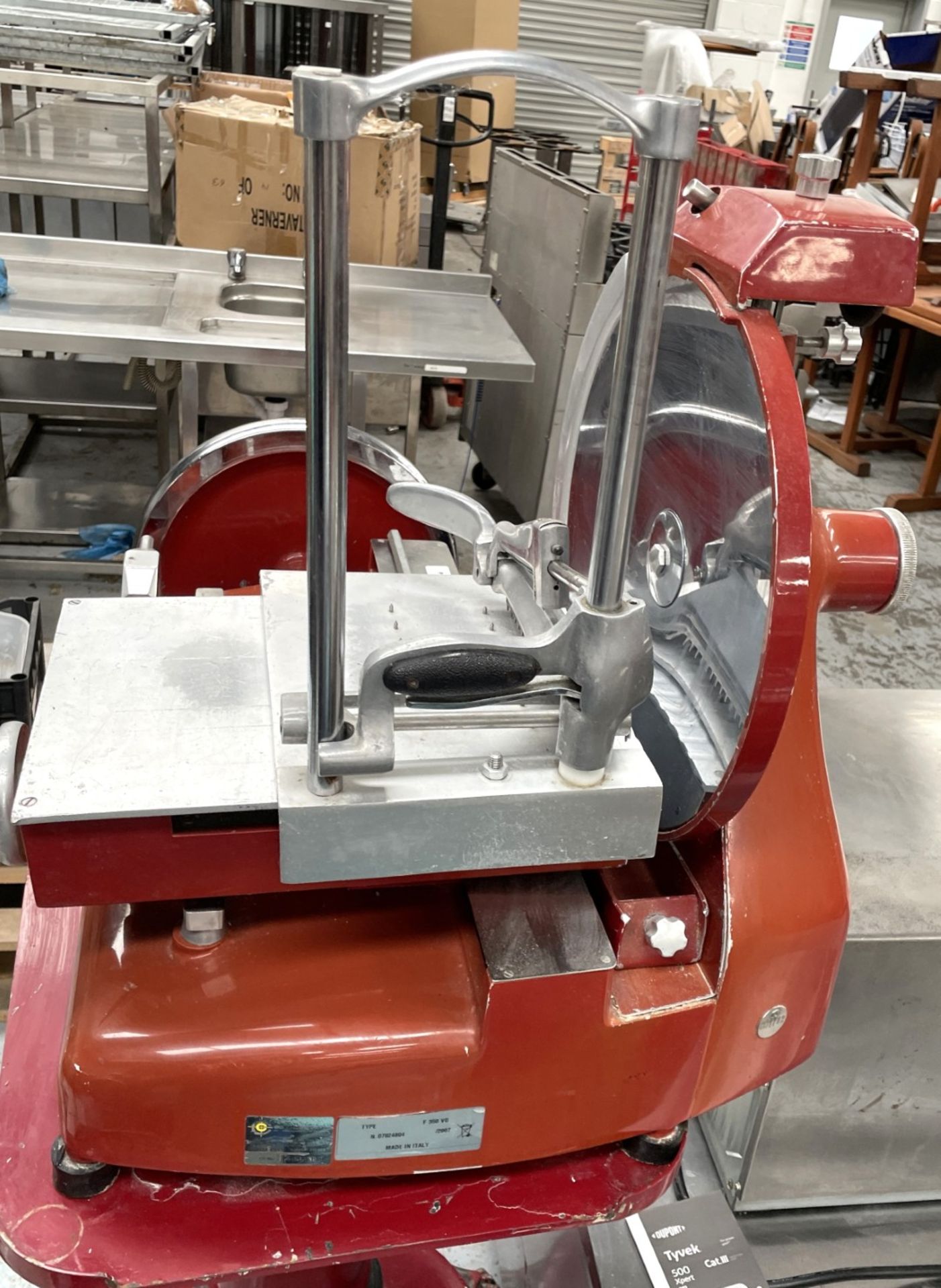 1 x FAC Manual Valono 350mm Meat Slicer with Stand - Model: F350 - 240v - Image 5 of 20