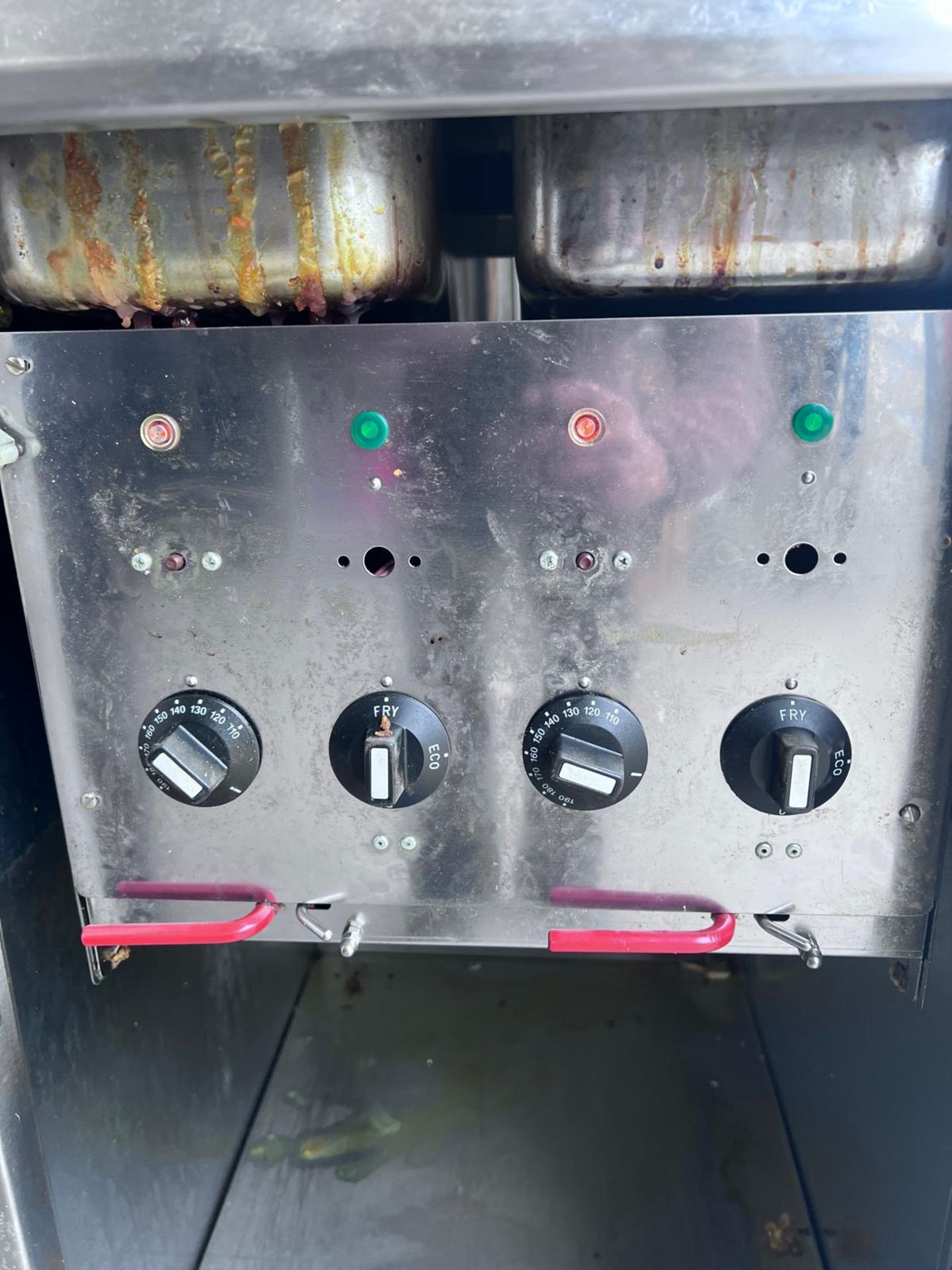 1 x Twin Tank Electric 3 Phase in a Stainless Steel Single Door Cabinet - Dimensions: H100 x W47 - Image 10 of 11