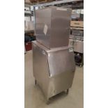 1 x Cornelius Upright Freestanding Continuous Flow Icemaker Machine with Follet Storage Bin