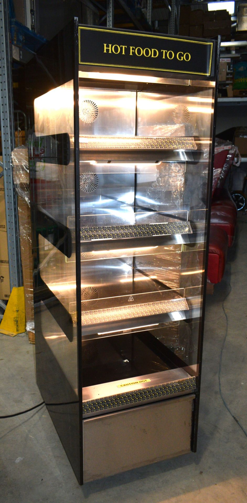 1 x Nuttall Flexeserve Zone 4 Tier Merchandise Heated Display Grab and Go Unit - Dimensions: H187