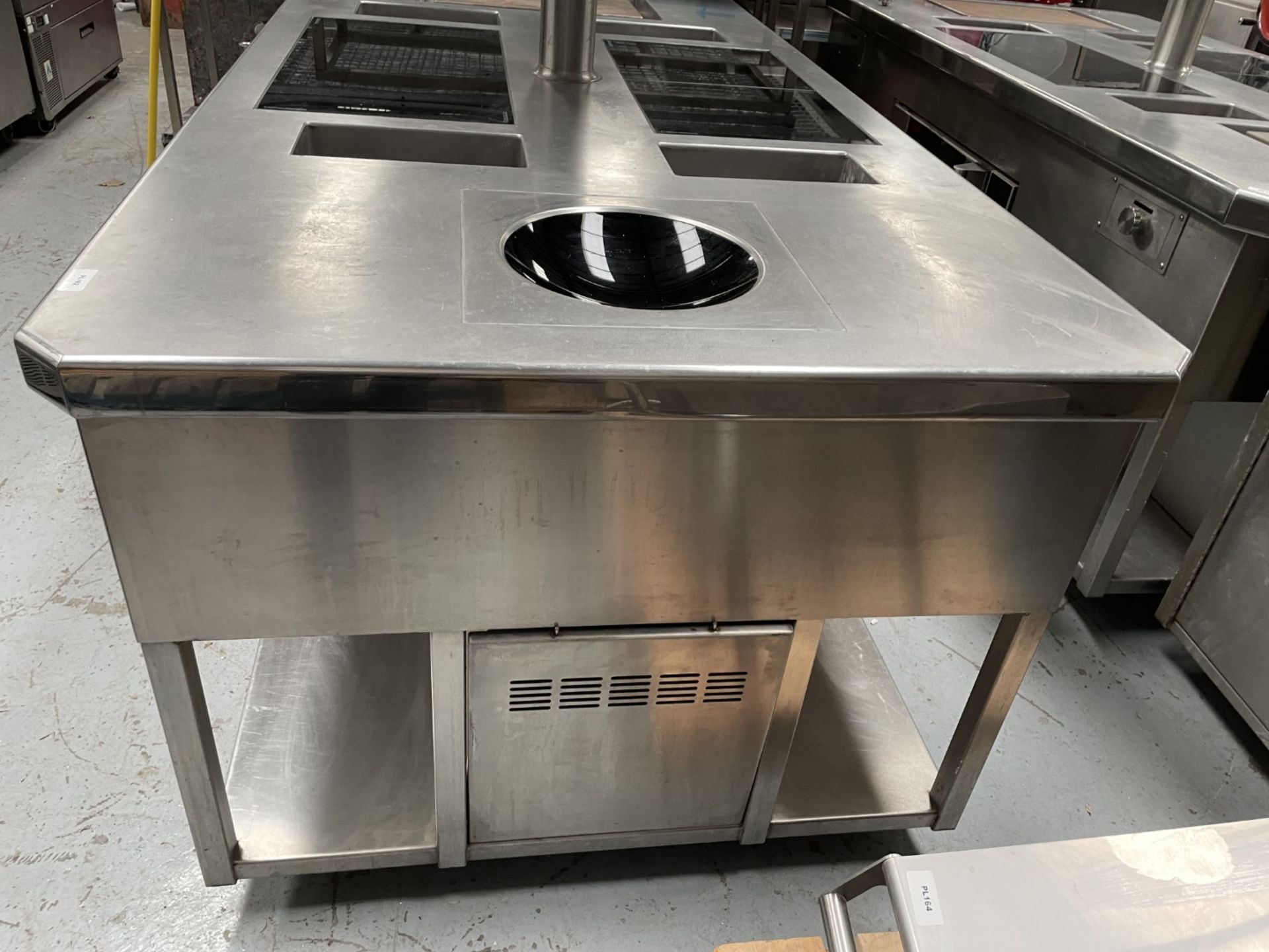 1 x Commercial Central Kitchen Cooking Island Featuring Two Control Induction Cooking Hobs, Blue Sea - Image 15 of 30