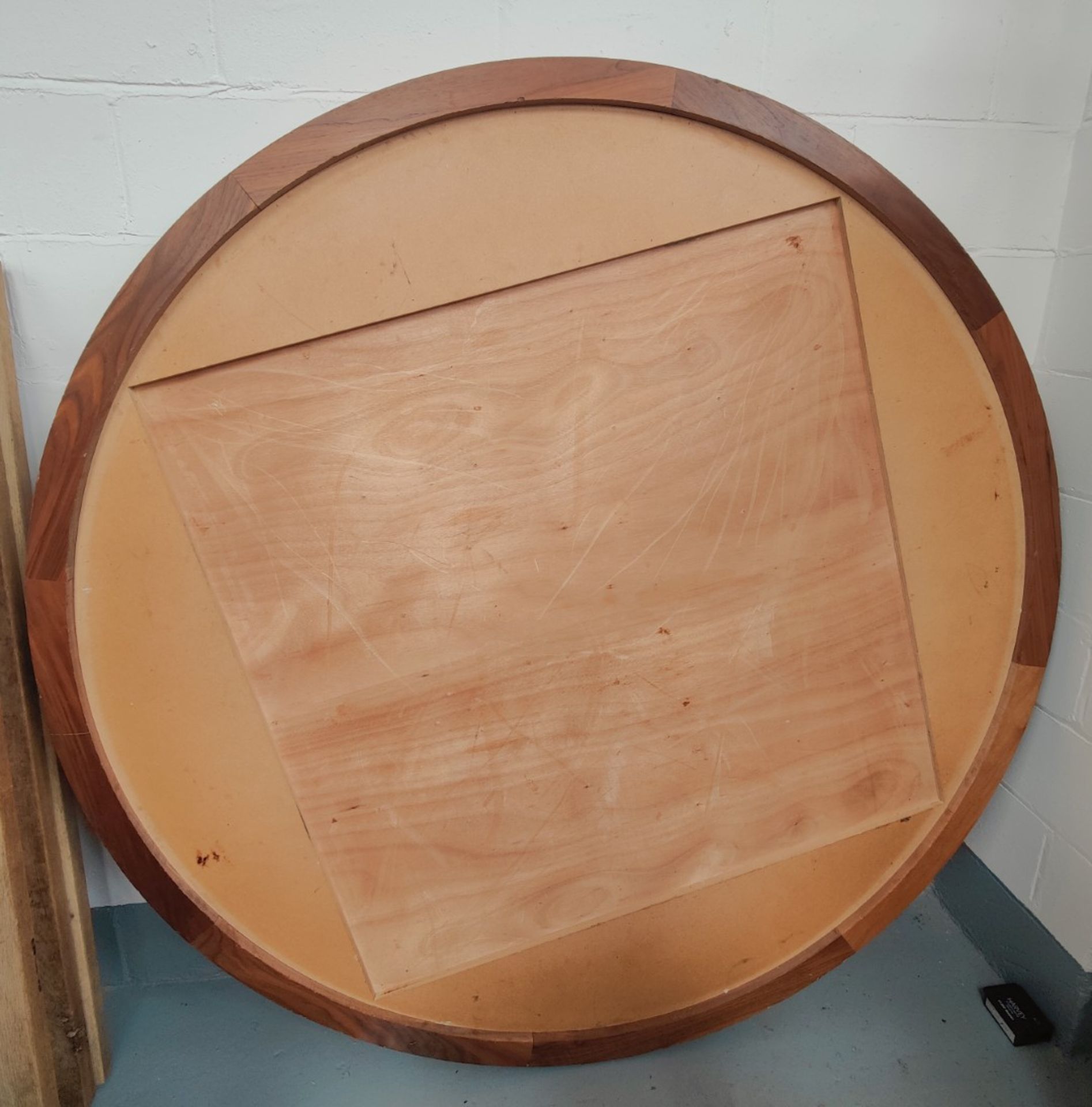 1 x Banqueting 1.8m Quarter Bookmatched Walnut Veneer Restaurant Table Top - Image 3 of 3