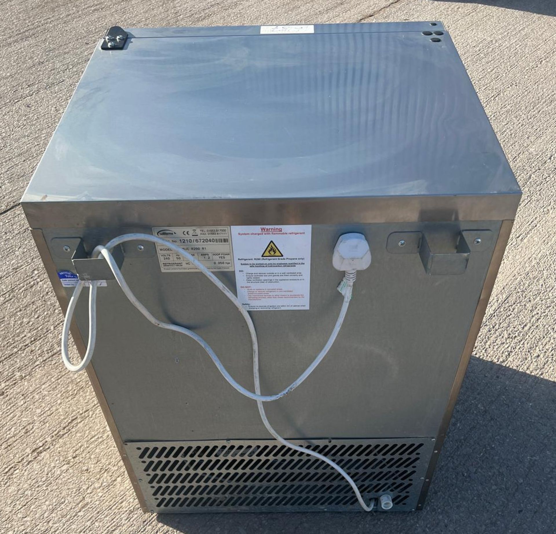 1 x WILLIAMS H5Uc Single Door Under-Counter Stainless Commercial Fridge - Image 7 of 12